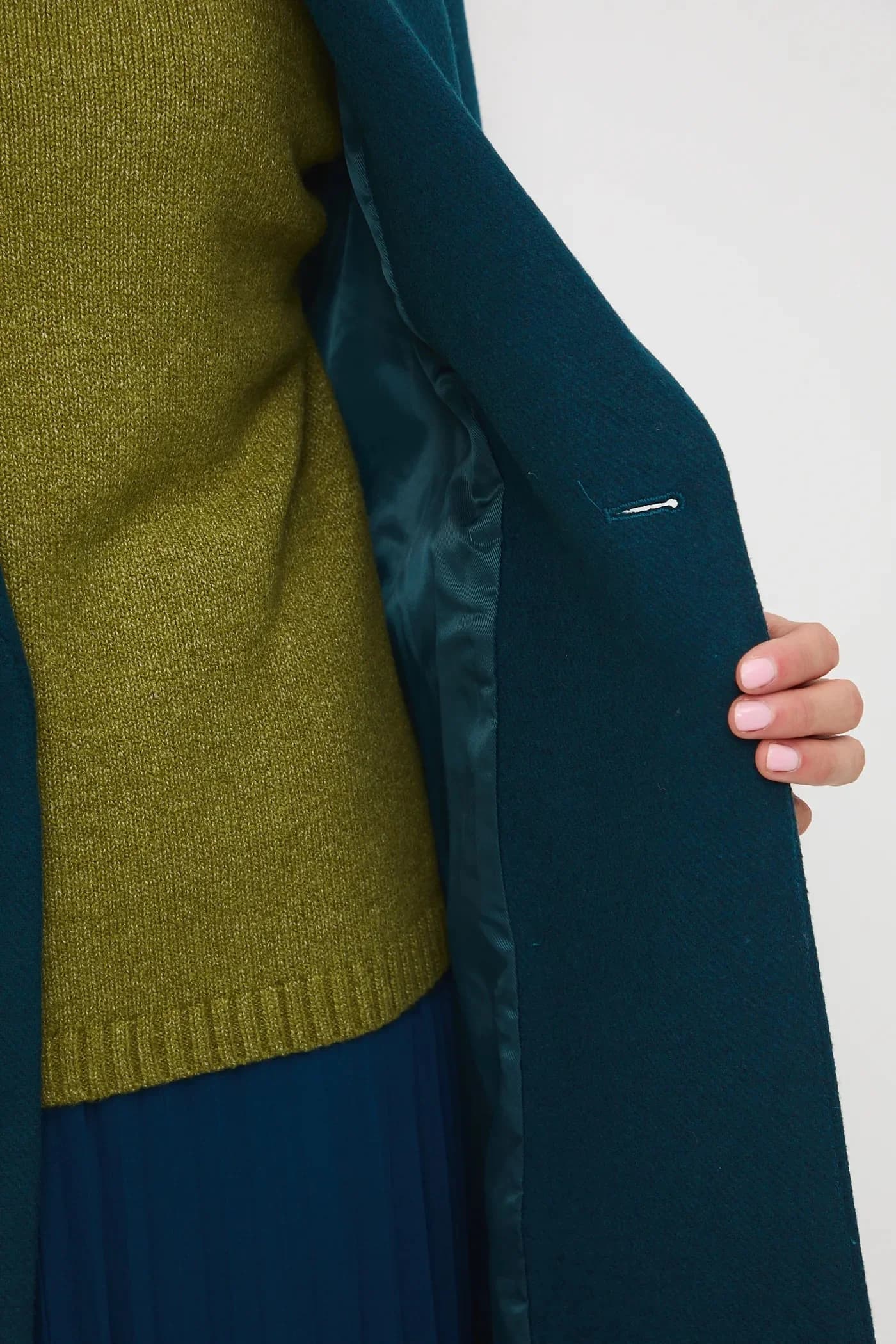 Пальто из смесовой шерсти - фото 7