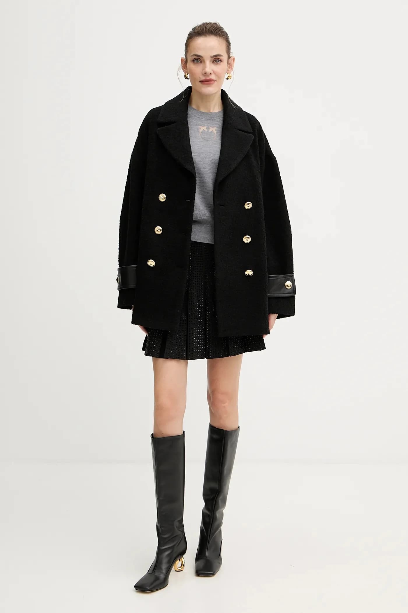 Пальто из смесовой шерсти - фото 2