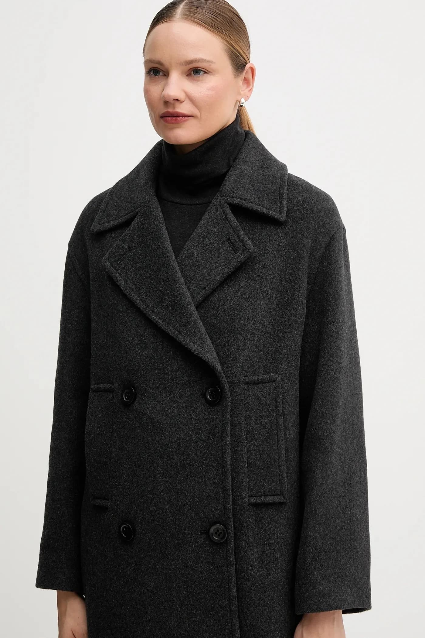 Пальто с добавлением шерсти - фото 4