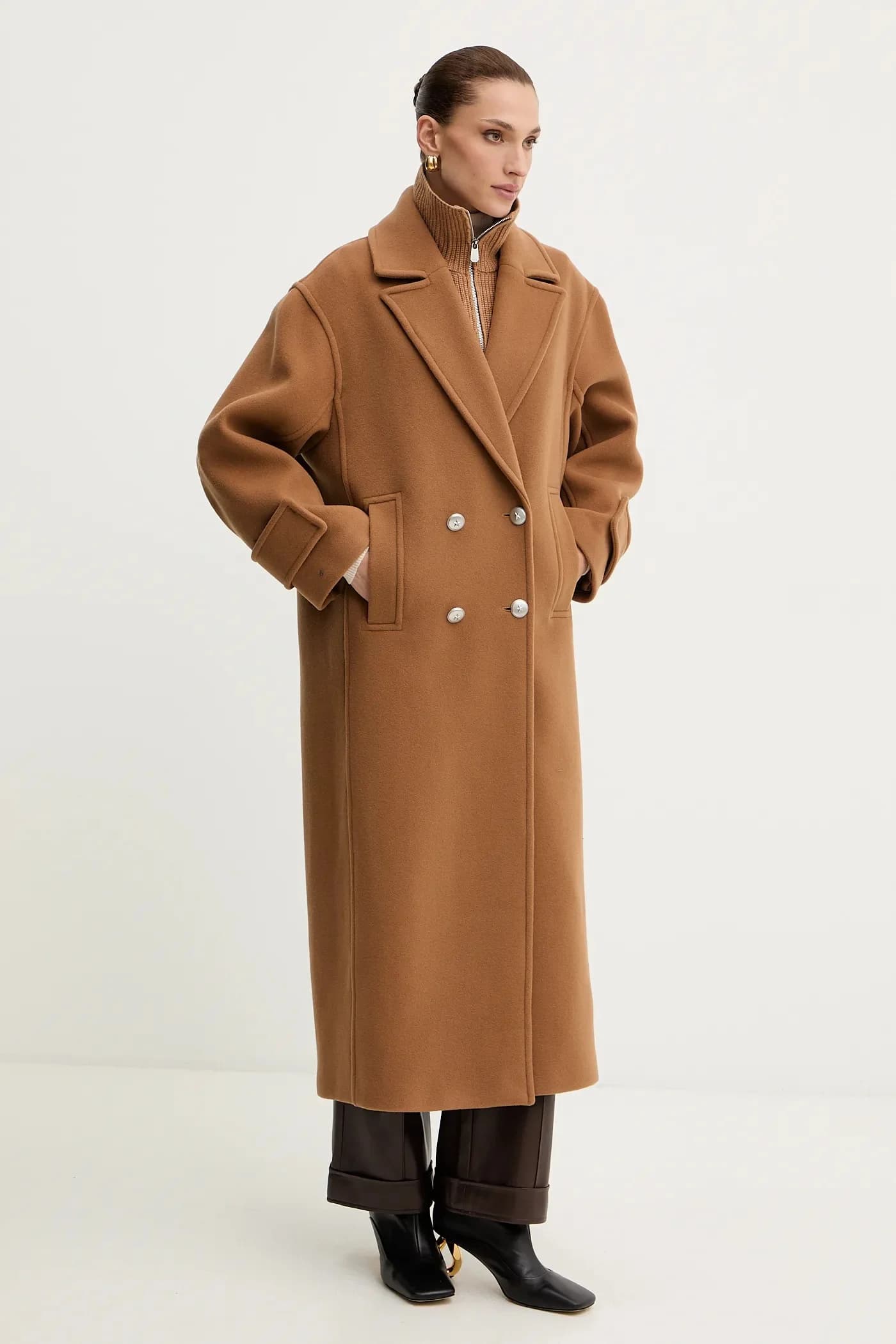 Пальто с добавлением шерсти - фото 2