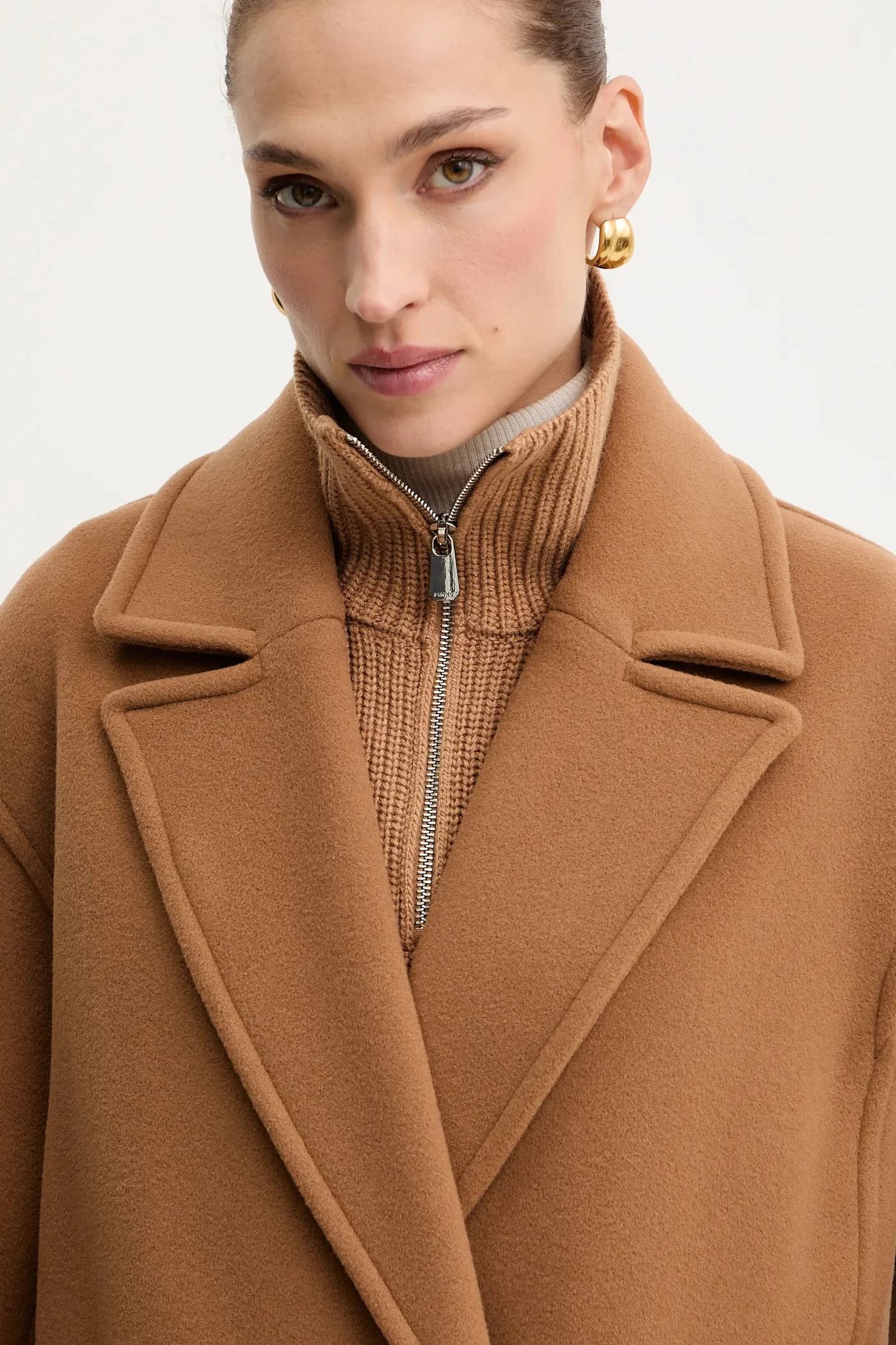 Пальто с добавлением шерсти - фото 4