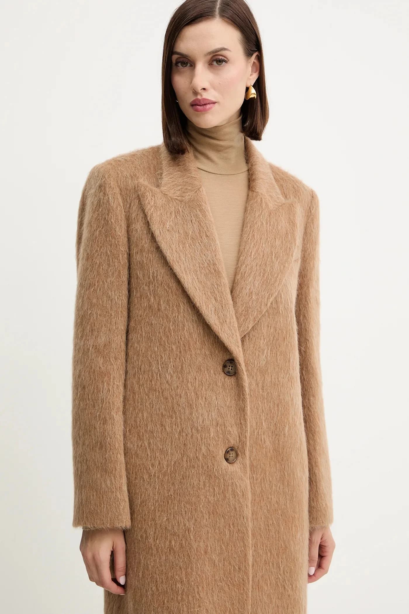 Пальто из смесовой шерсти - фото 4