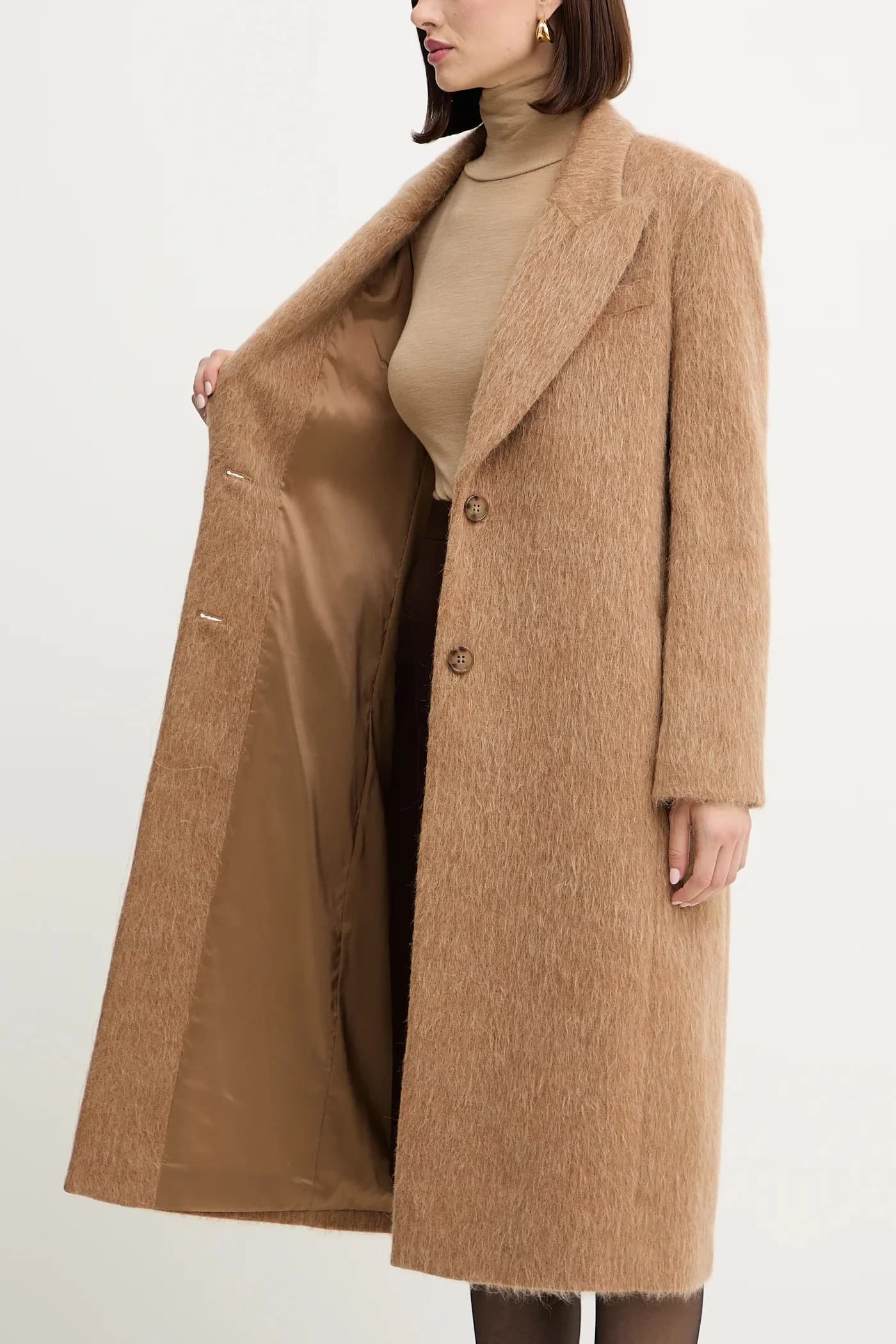 Пальто из смесовой шерсти - фото 7