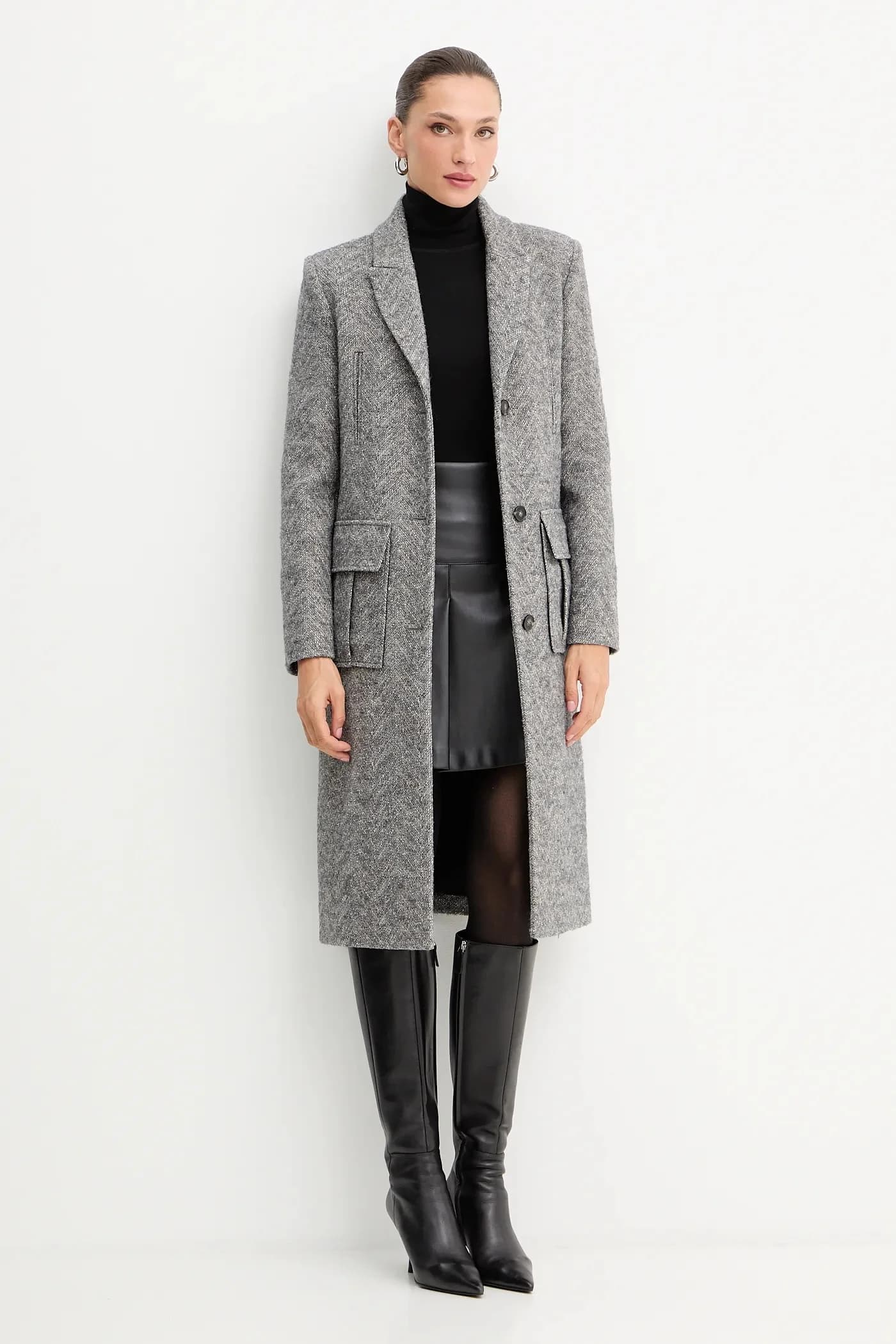 Пальто с добавлением шерсти - фото 2