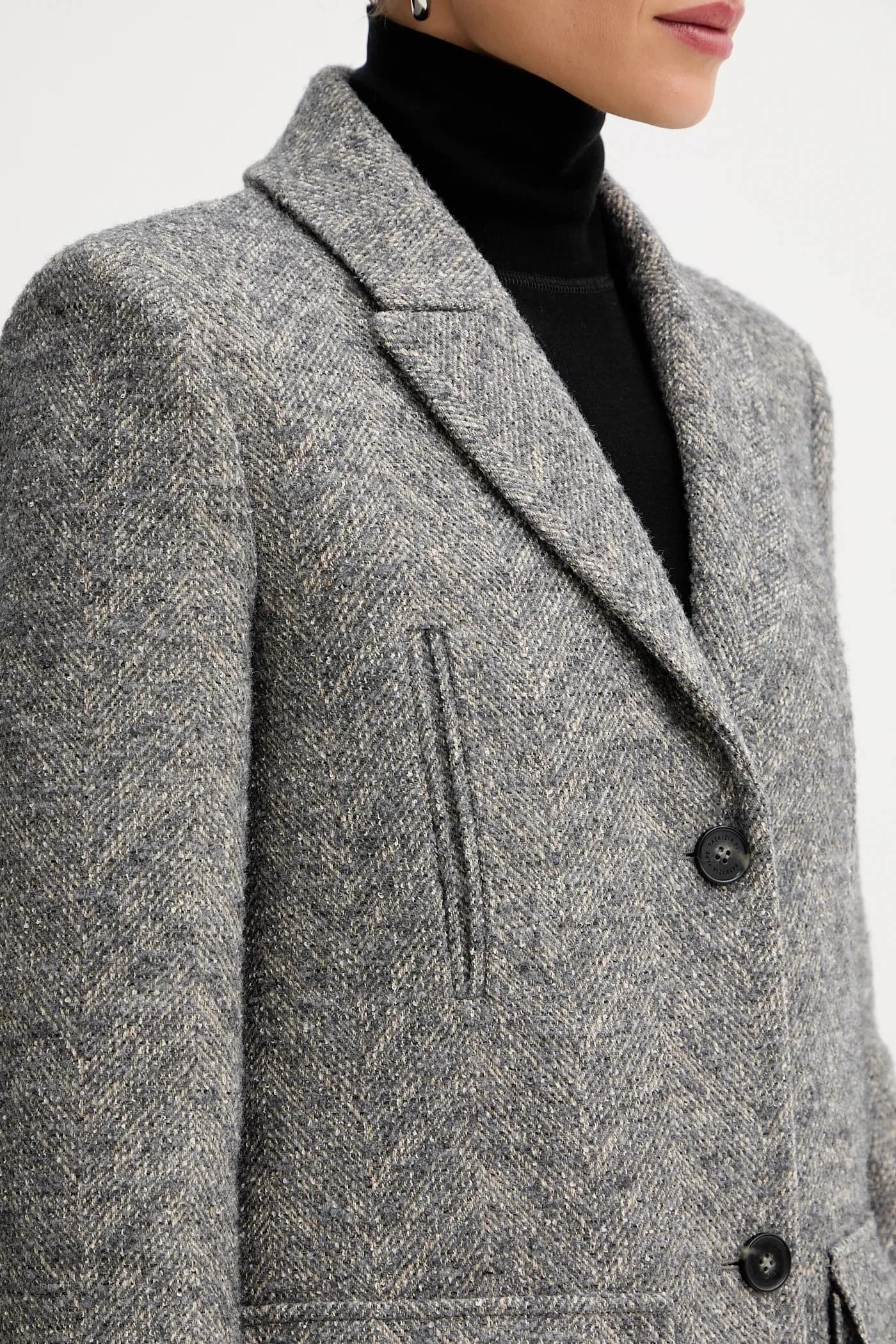 Пальто с добавлением шерсти - фото 5
