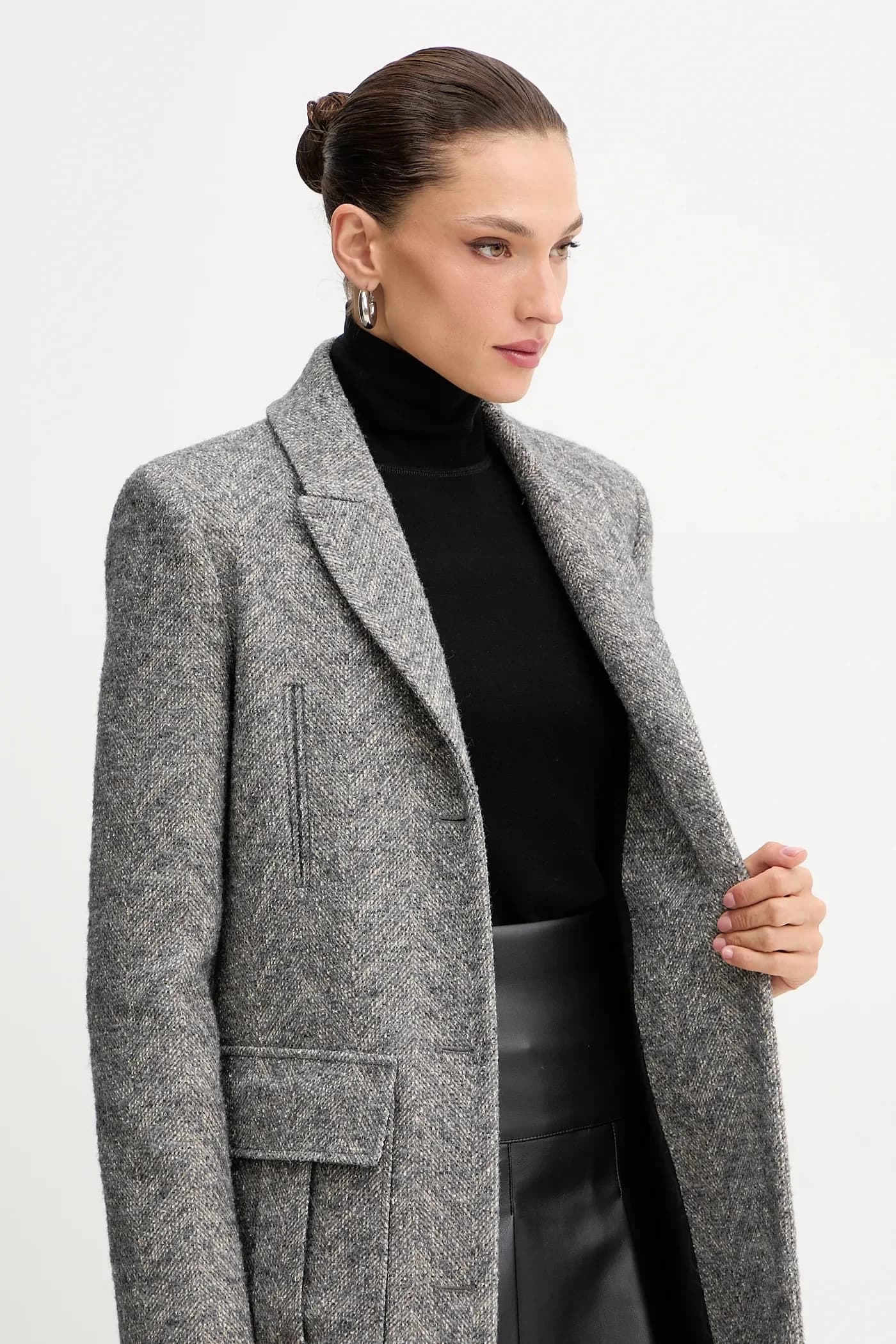 Пальто с добавлением шерсти - фото 7