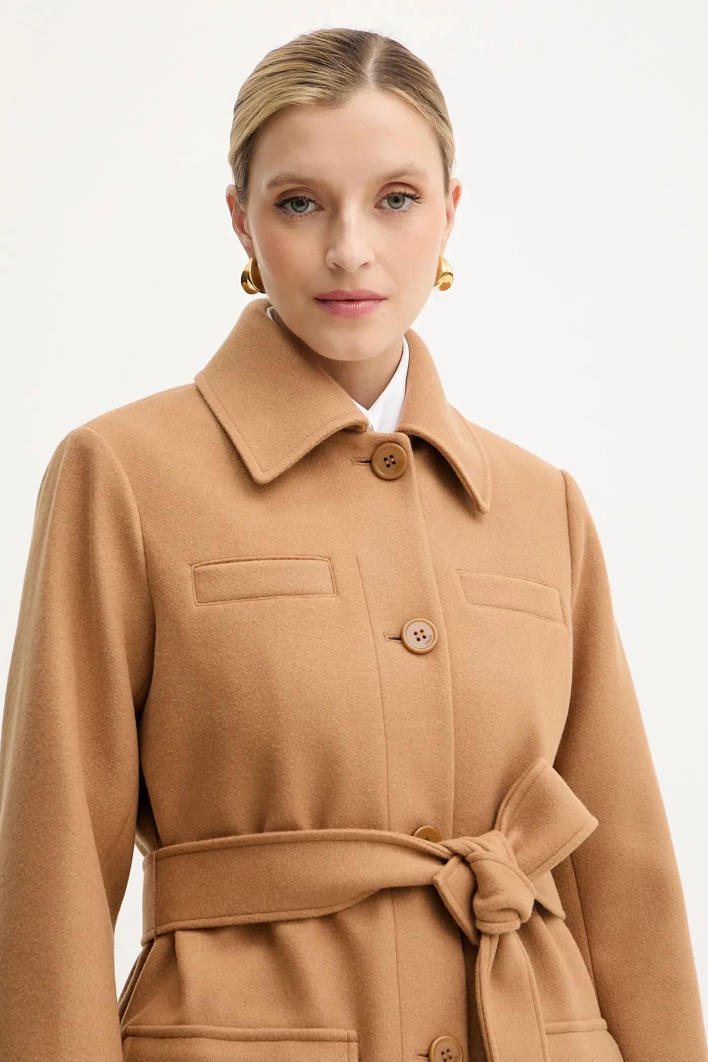 Пальто из смесовой шерсти - фото 4