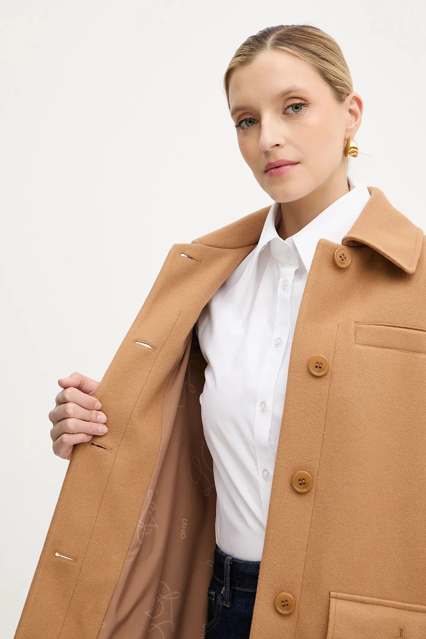 Пальто из смесовой шерсти - фото 6