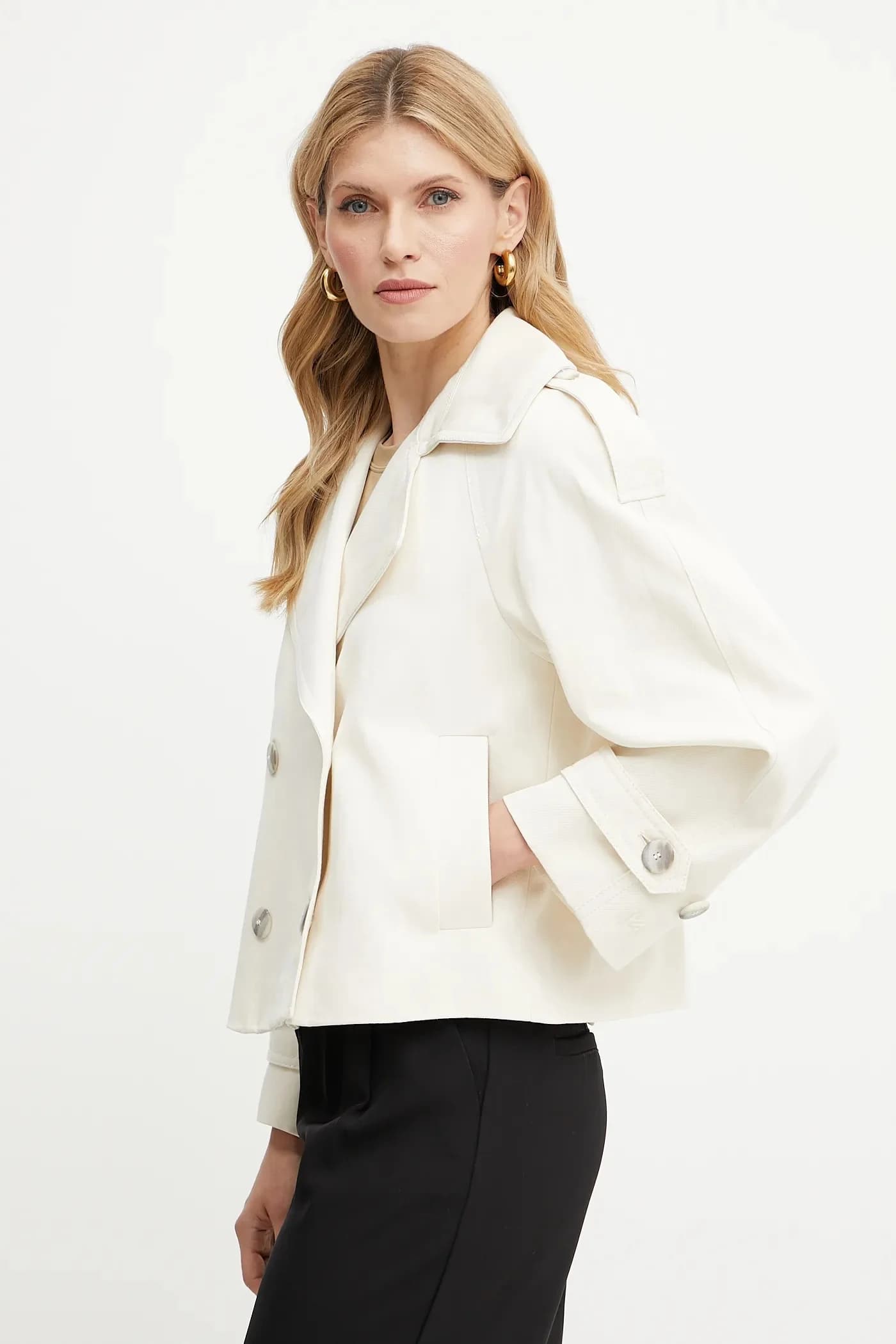 Тренч из смесового льна ОРЛО - фото 4