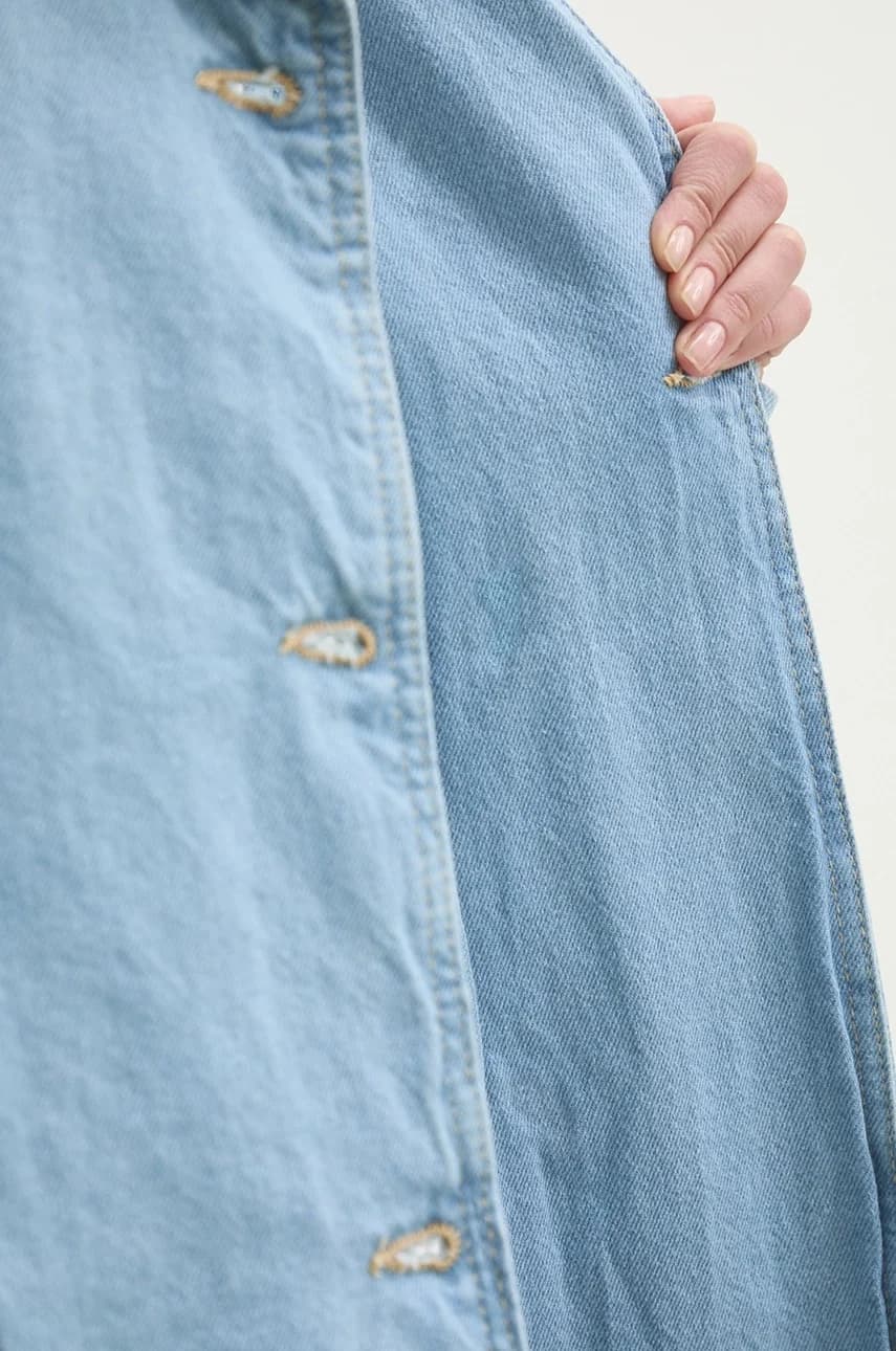 Джинсовое пальто - фото 6