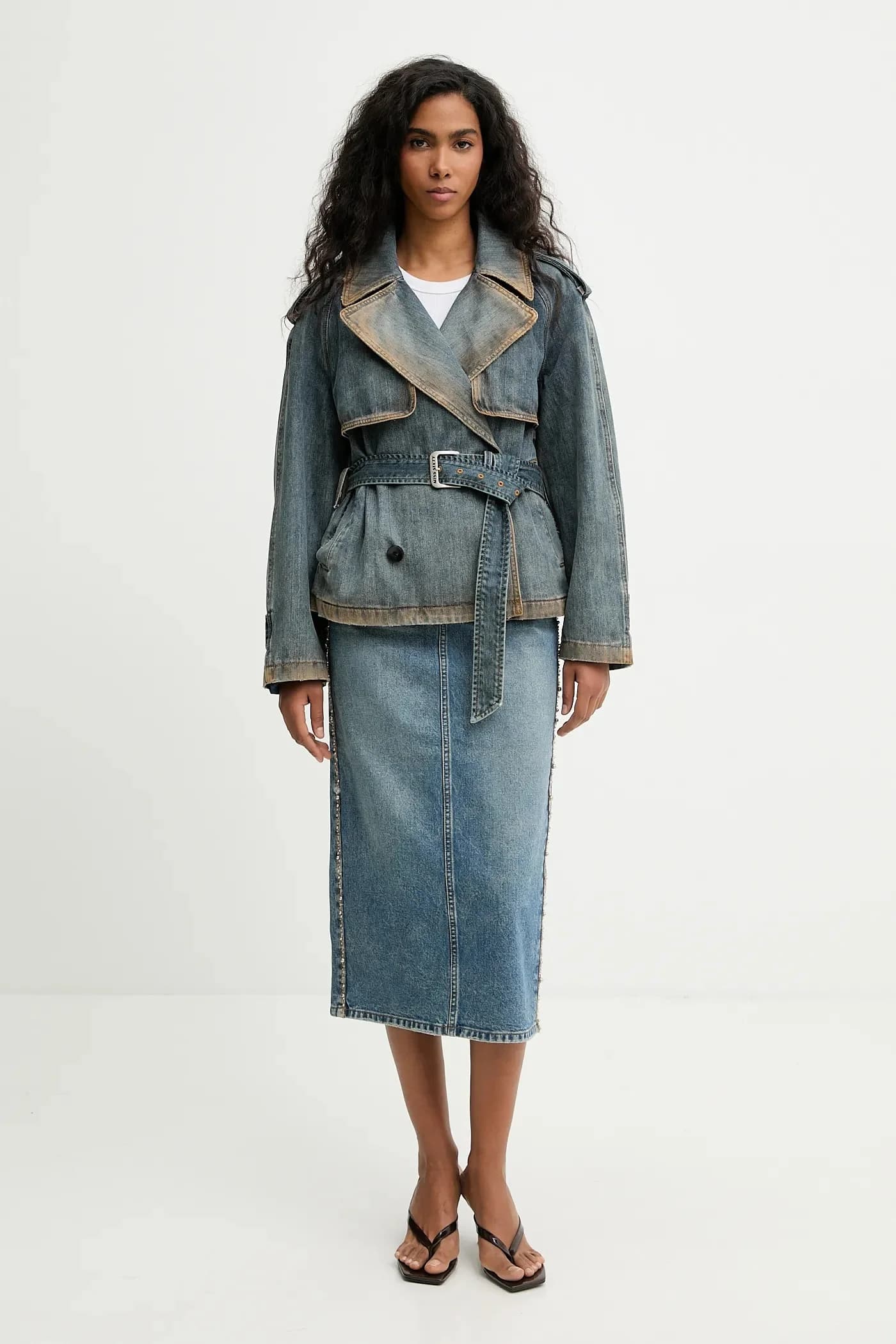 Джинсовое пальто - фото 2