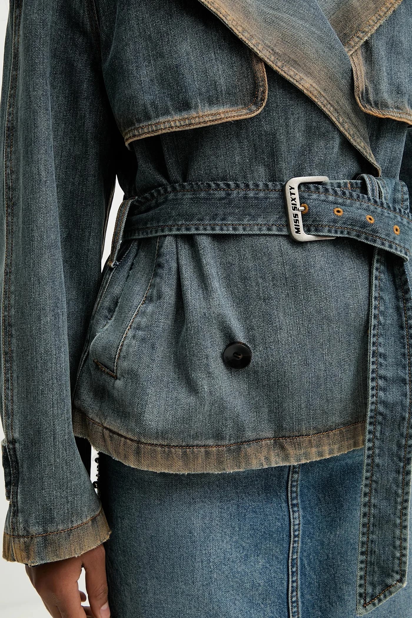 Джинсовое пальто - фото 5