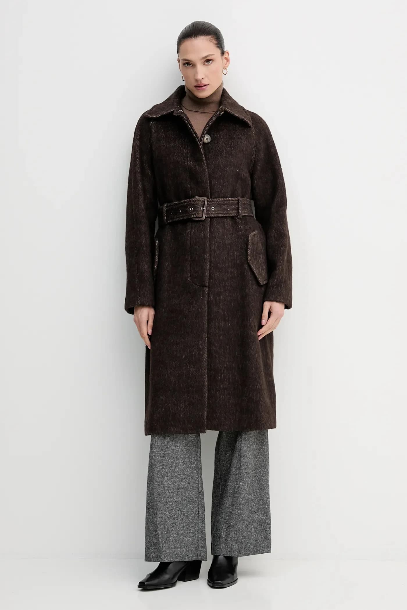 Пальто с добавлением шерсти - фото 2