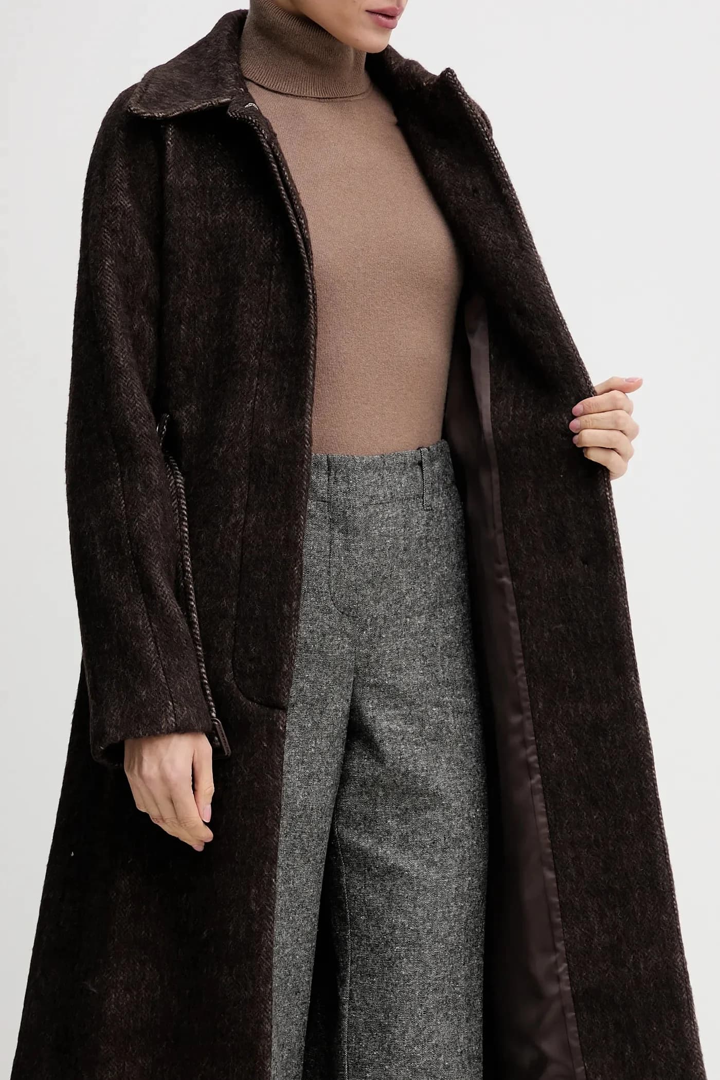 Пальто с добавлением шерсти - фото 6