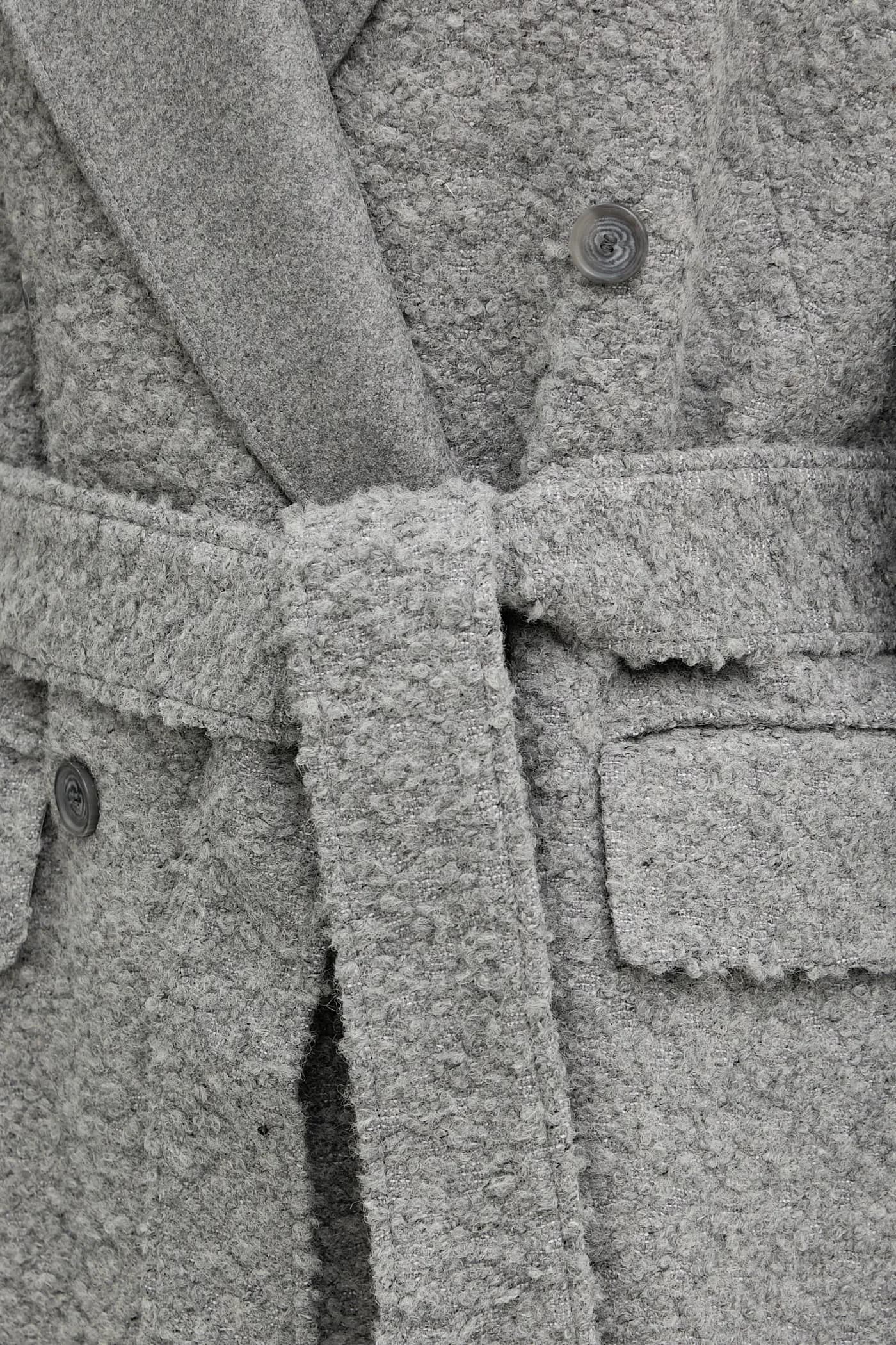 пальто капада из смесовой шерсти - фото 5