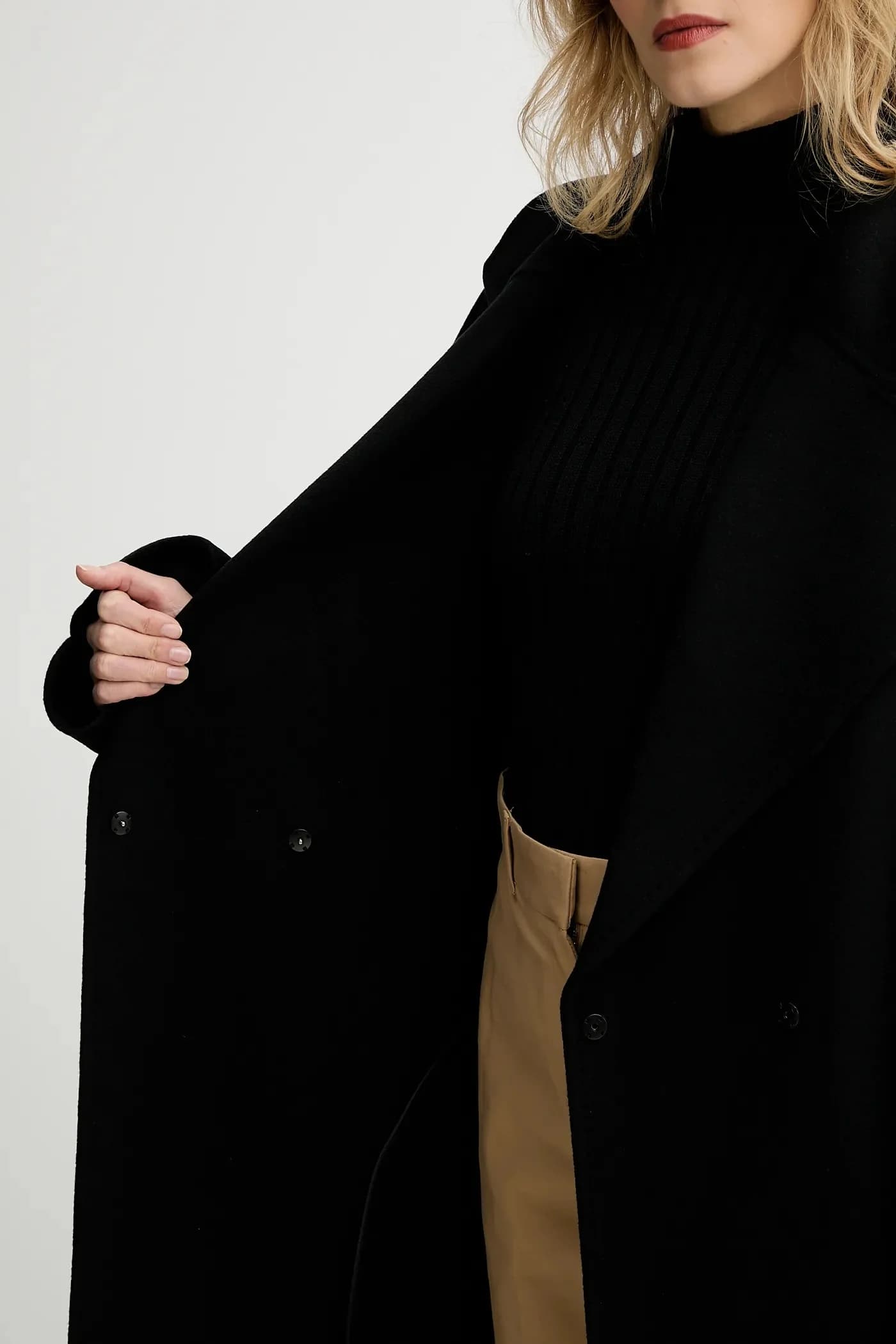 Шерстяное пальто с кашемиром - фото 6