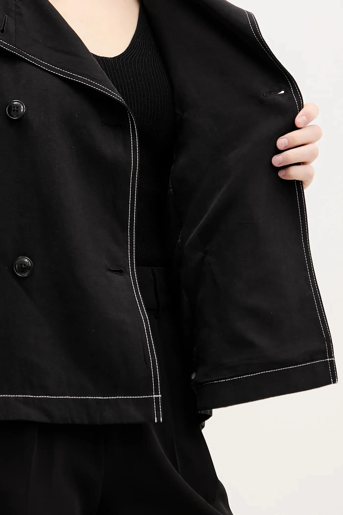 Пальто из смесового льна - фото 7