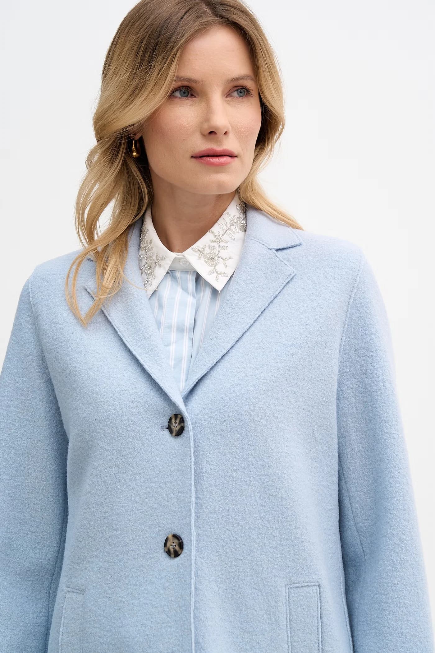 Женское шерстяное пальто - фото 4