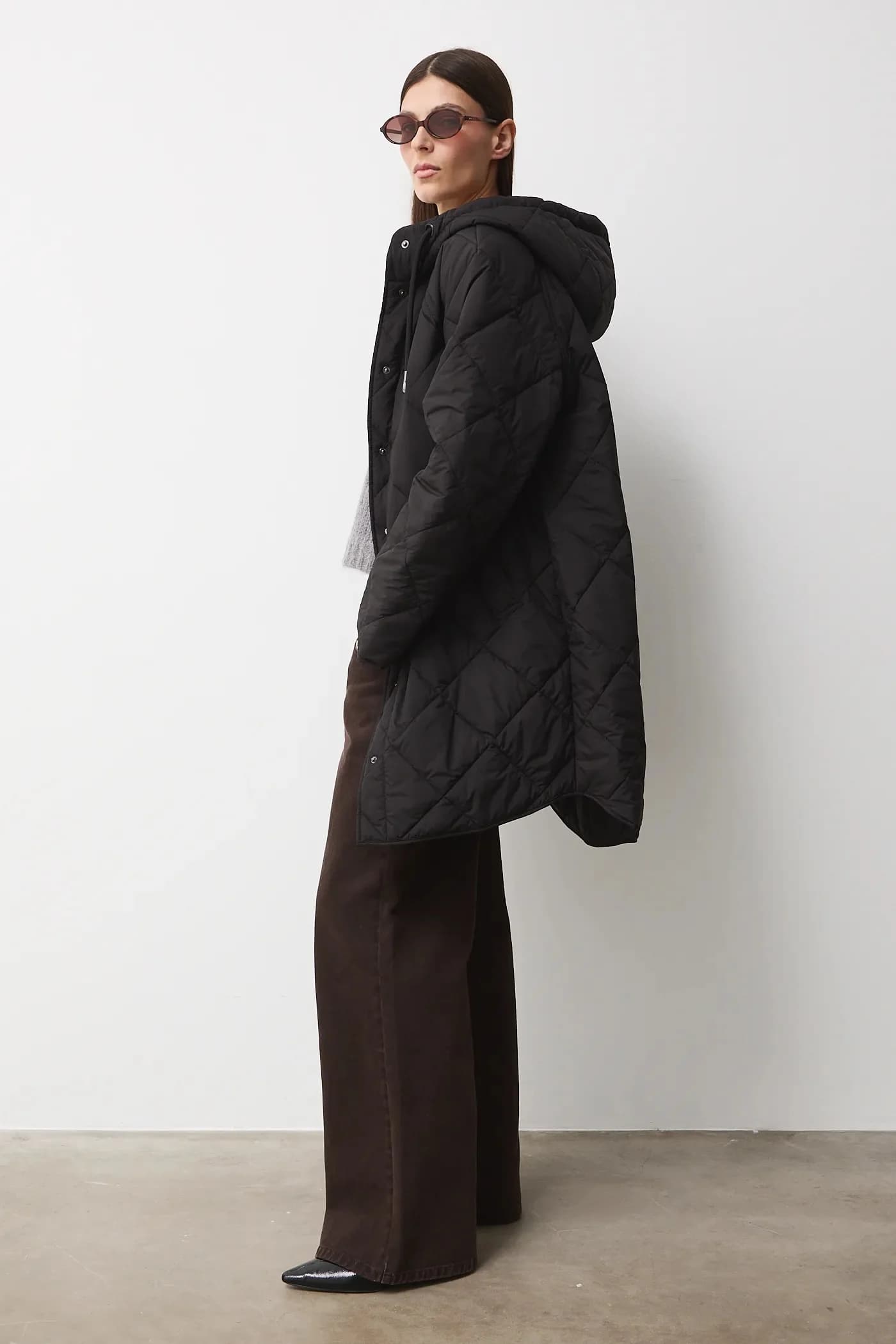 Женское стеганое пальто - фото 4