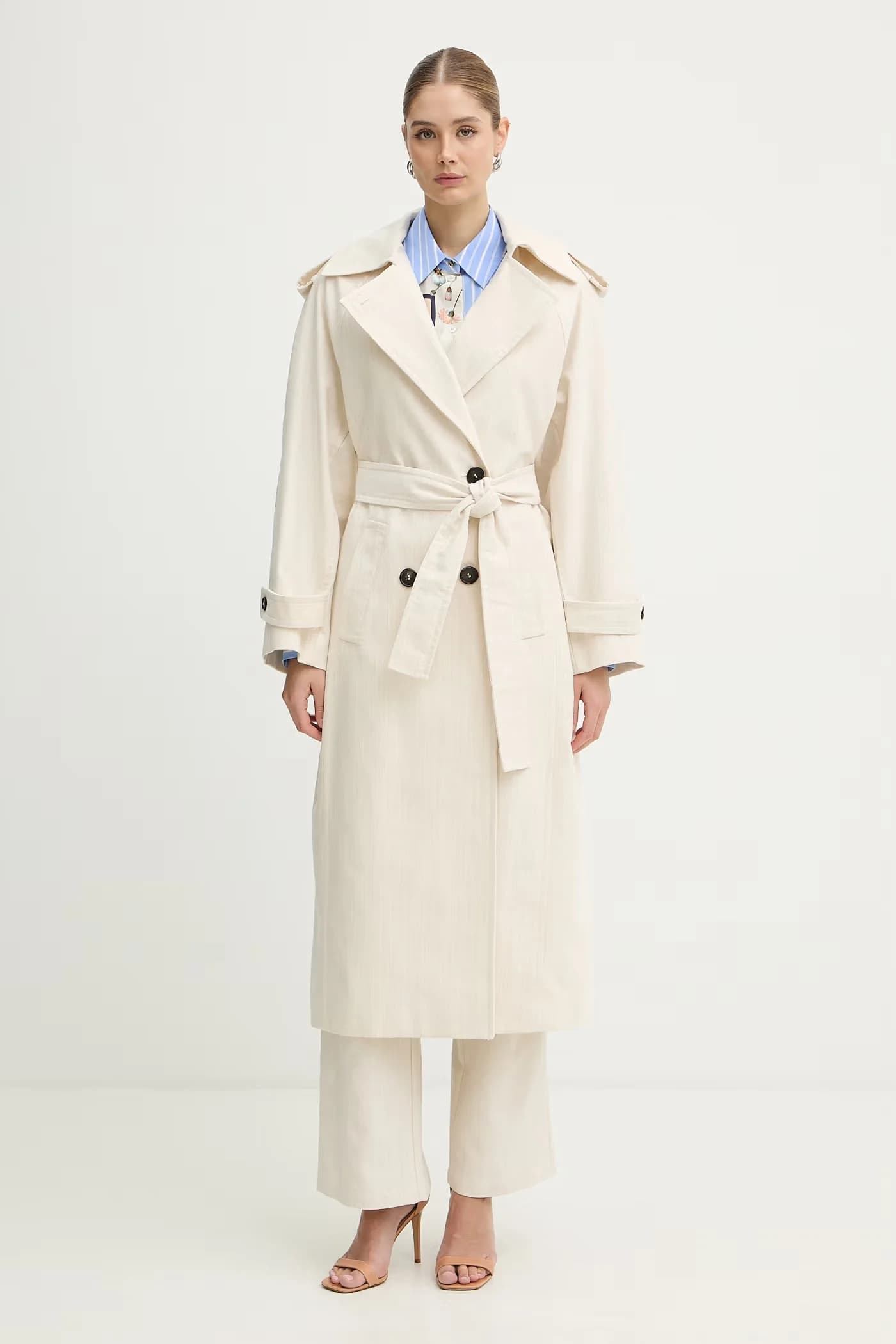 Тренч из шерсти MCOBAFFO