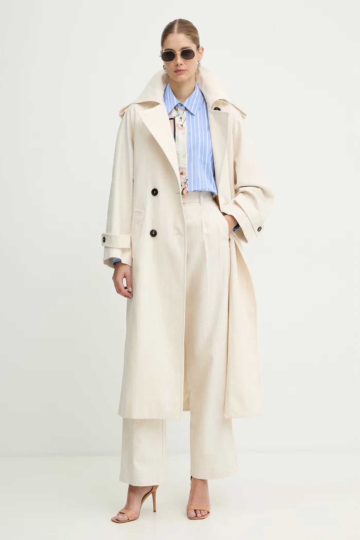 Тренч из шерсти MCOBAFFO - фото 2