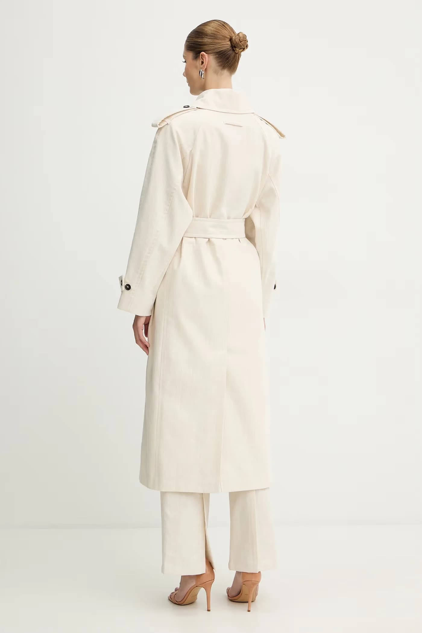 Тренч из шерсти MCOBAFFO - фото 4