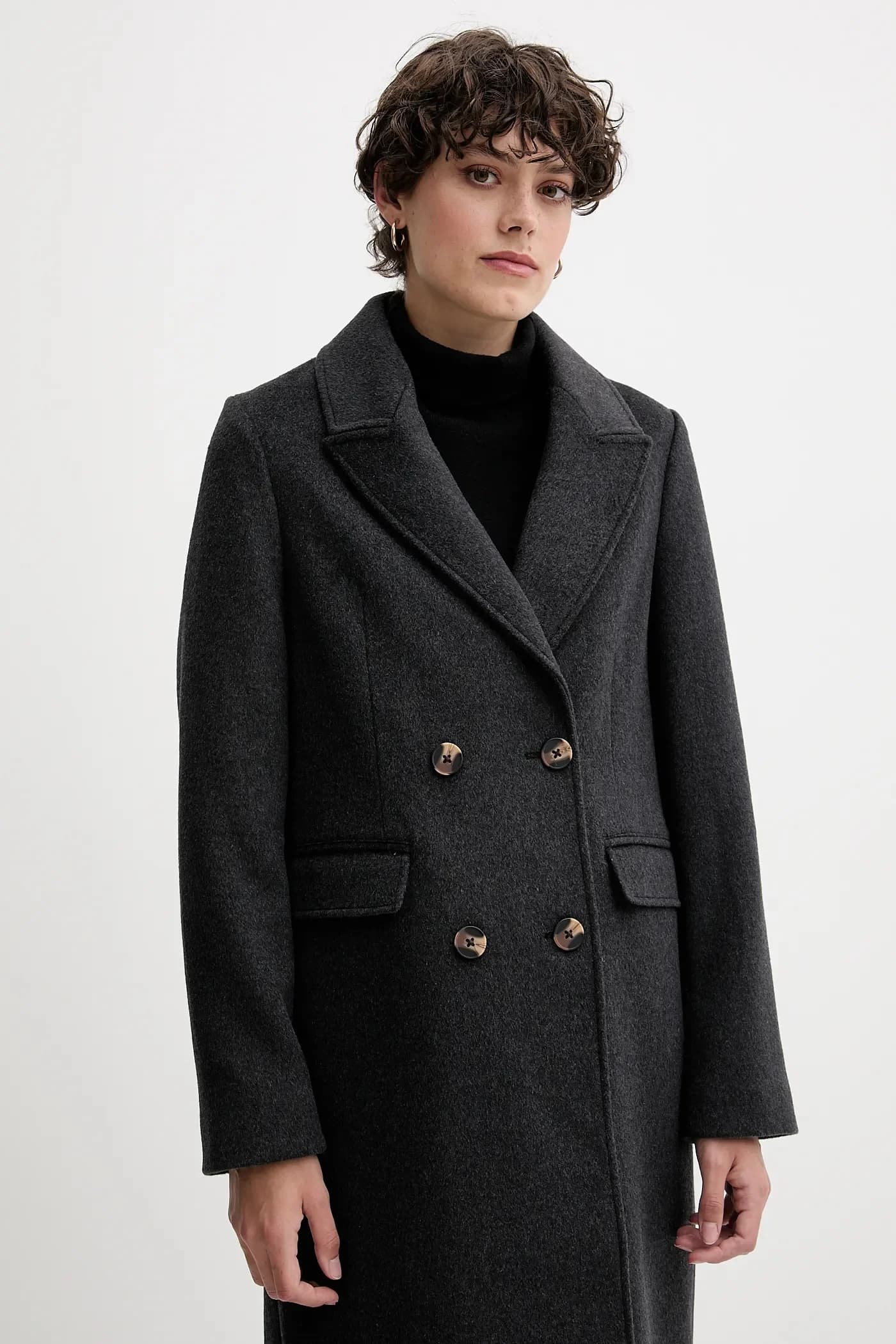 Пальто с добавлением шерсти - фото 4