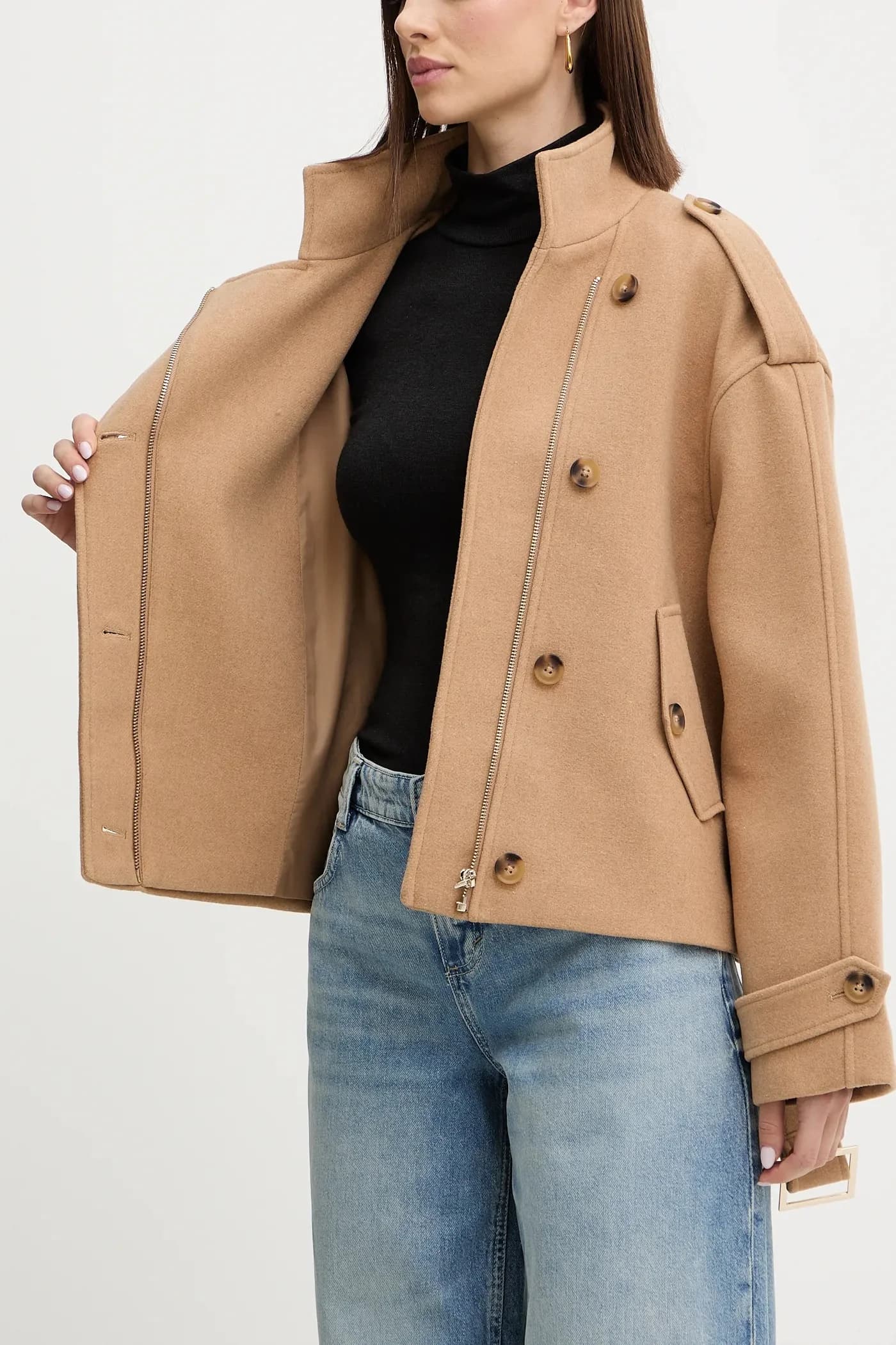 Пальто с добавлением шерсти - фото 6