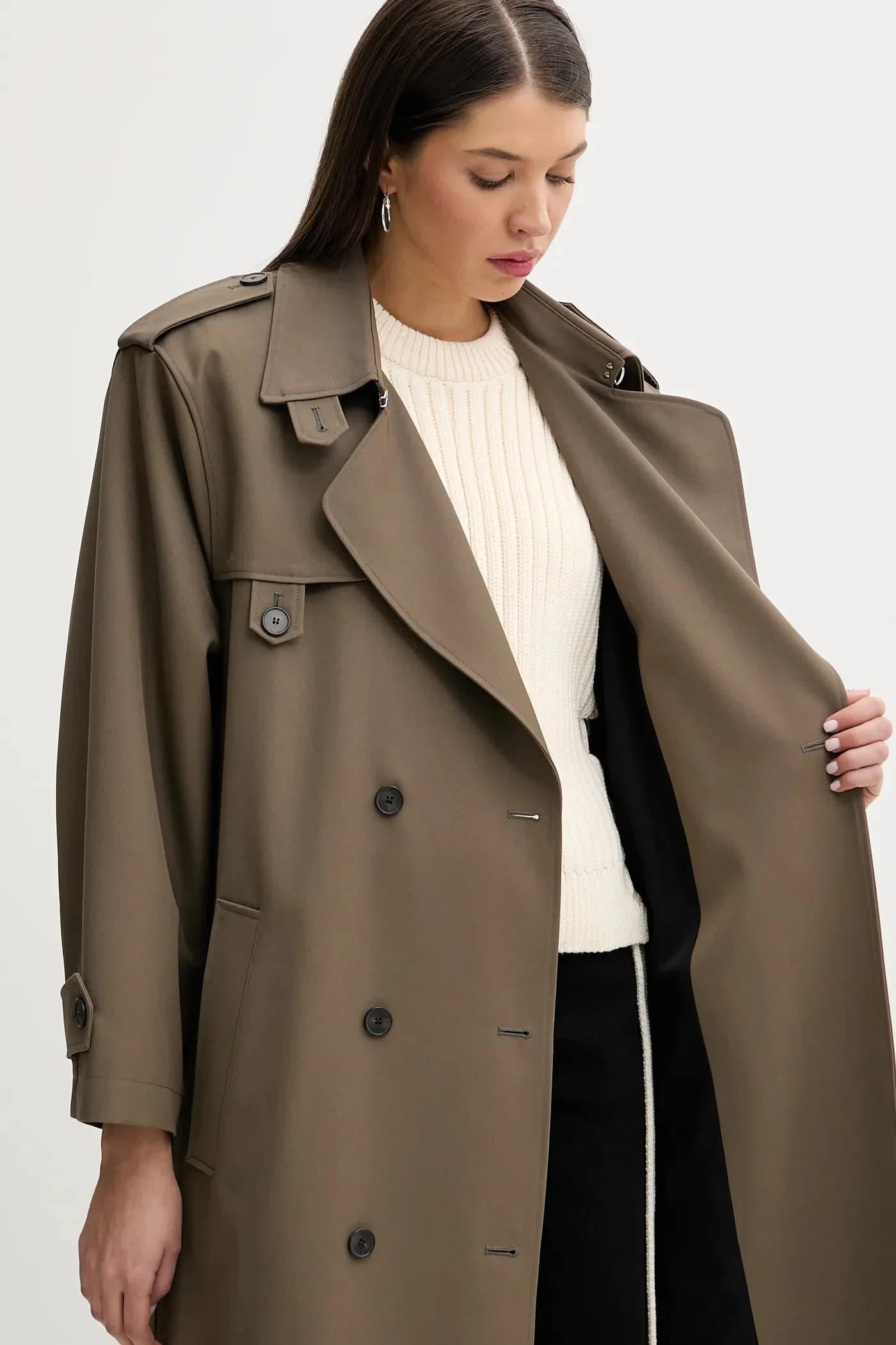 Пальто из смесовой шерсти - фото 6