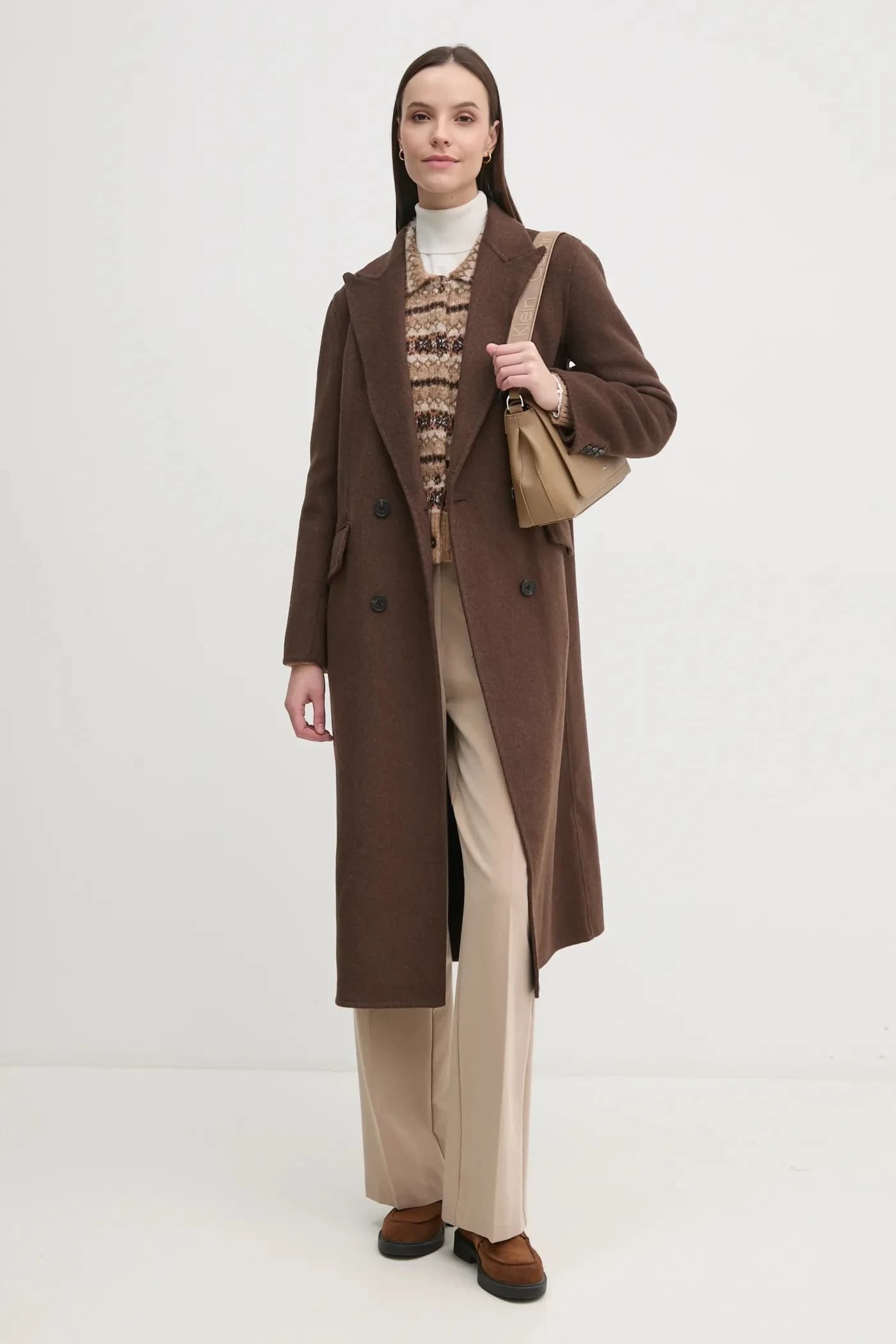 Пальто из смесовой шерсти - фото 2