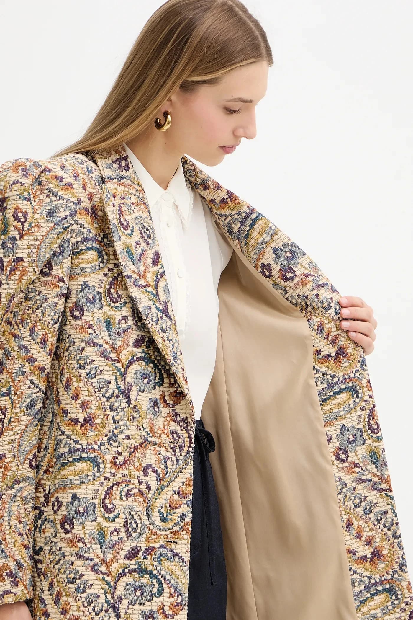 Пальто из смесовой шерсти - фото 6