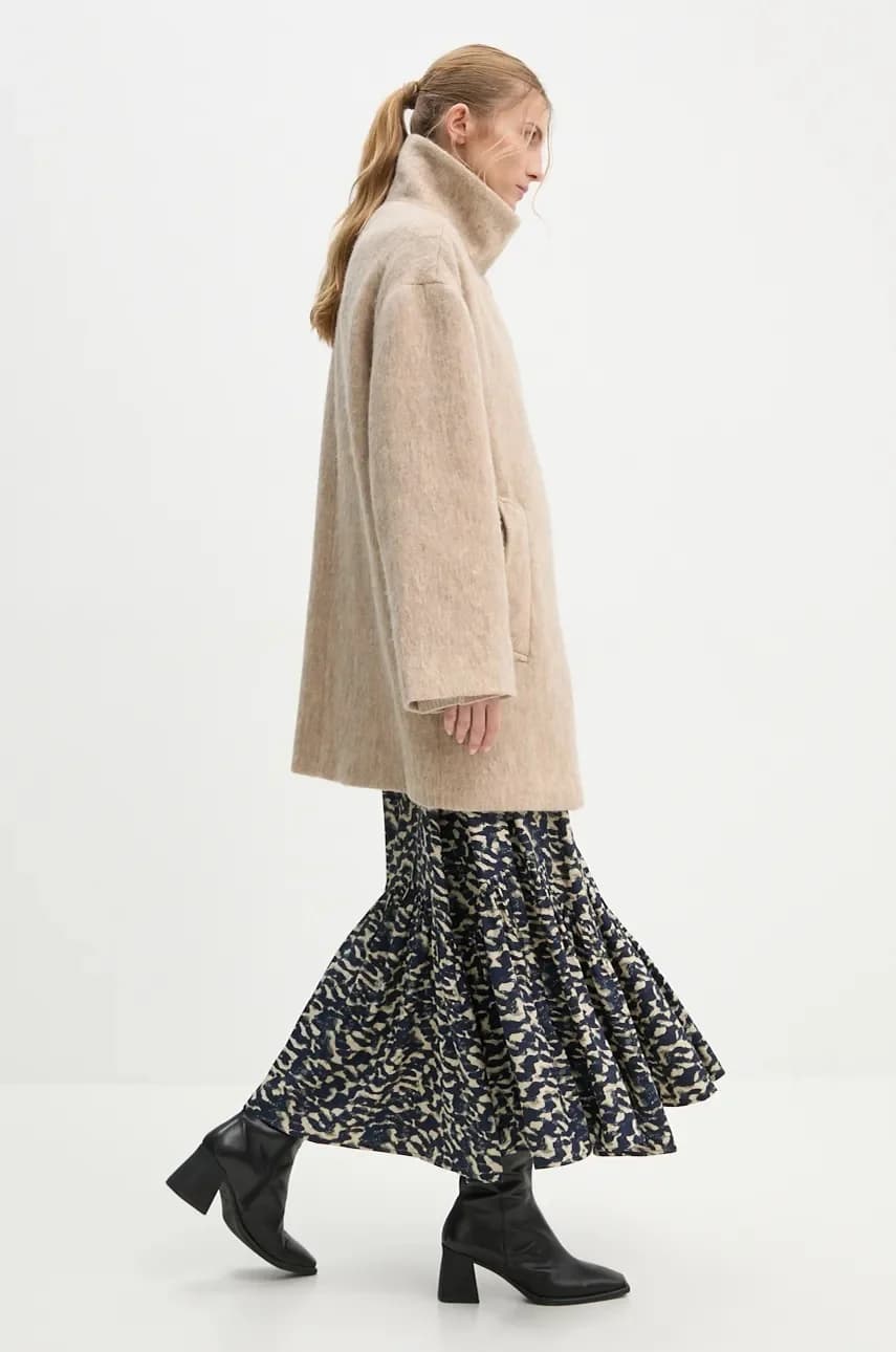 Пальто из смесовой шерсти Keaton - Fluffy Wool Blend - фото 4