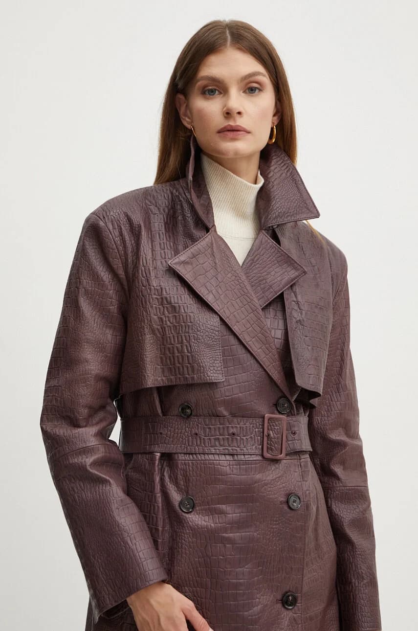 Кожаное пальто - фото 4