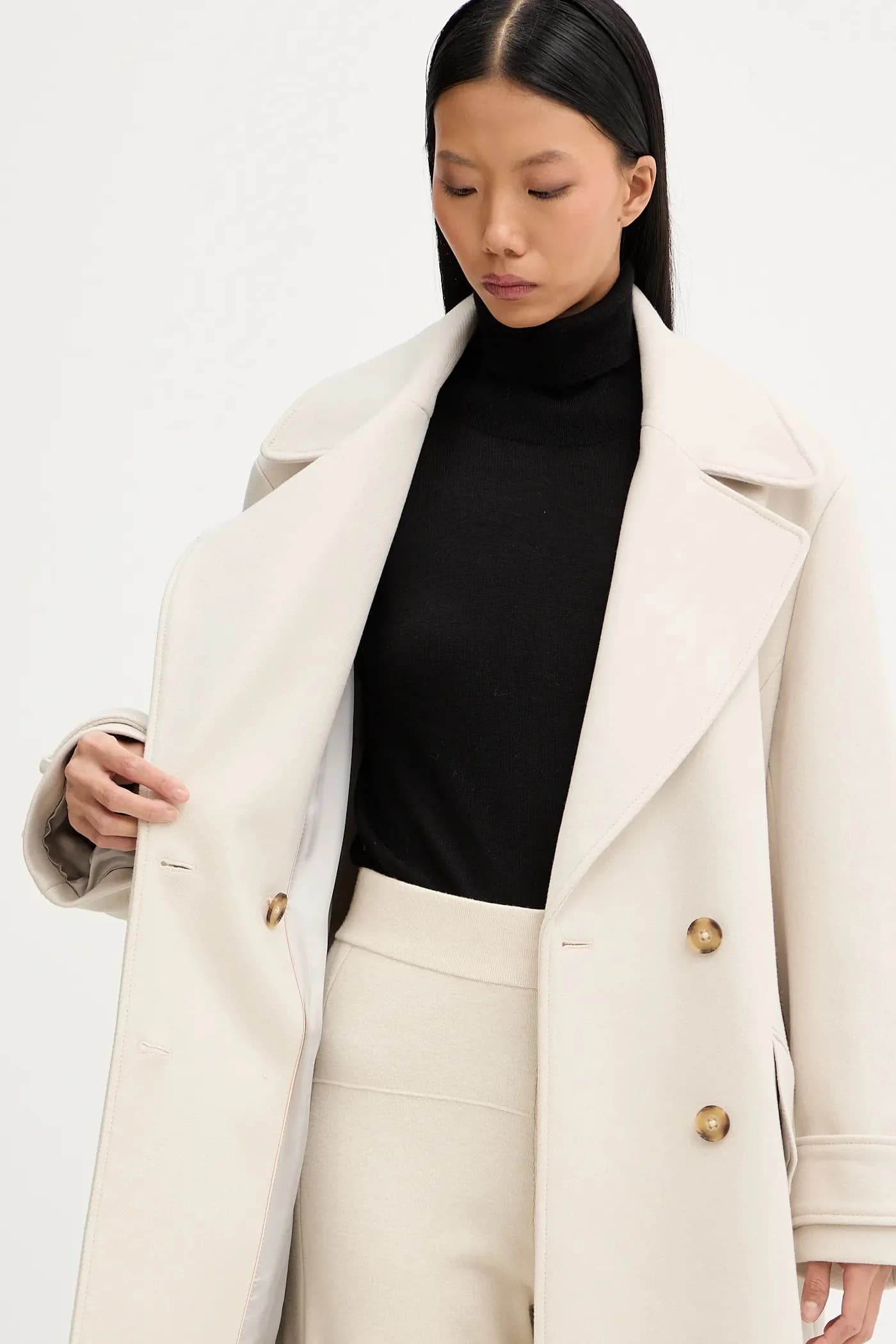 Пальто с добавлением шерсти - фото 6