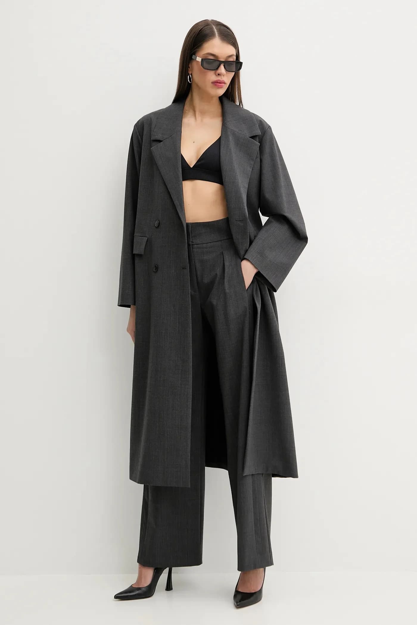 Пальто из смесовой шерсти - фото 2