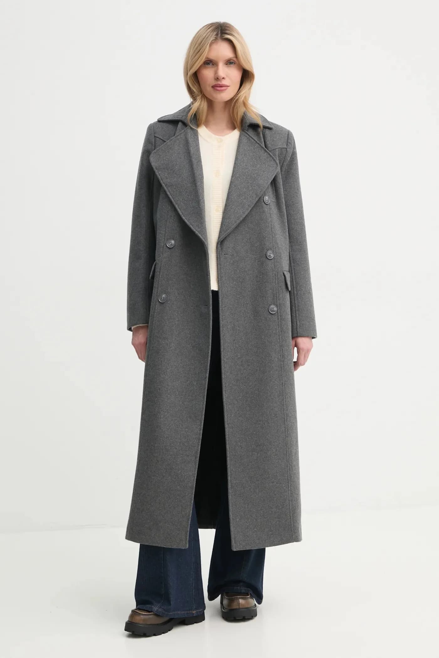 Пальто из смесовой шерсти - фото 2