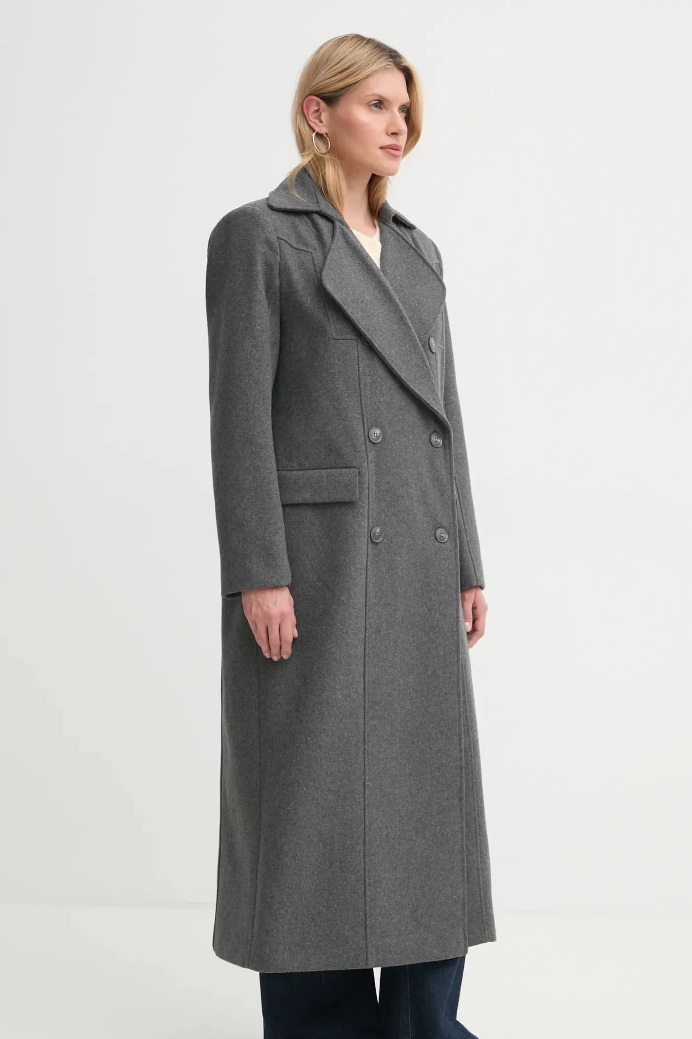 Пальто из смесовой шерсти - фото 4