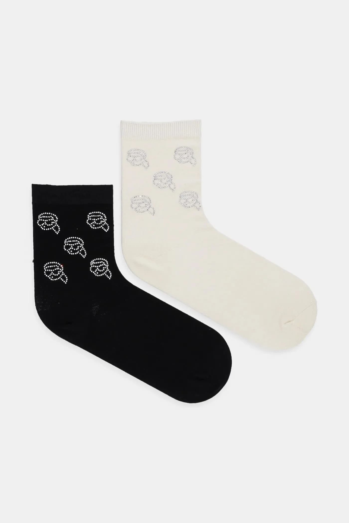 Комплект носков со стразами IKON, 2 пары