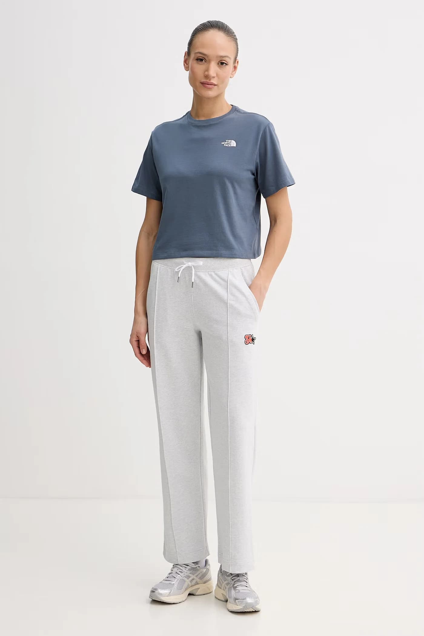 Женские хлопковые спортивные штаны с махровым эластаном - фото 2