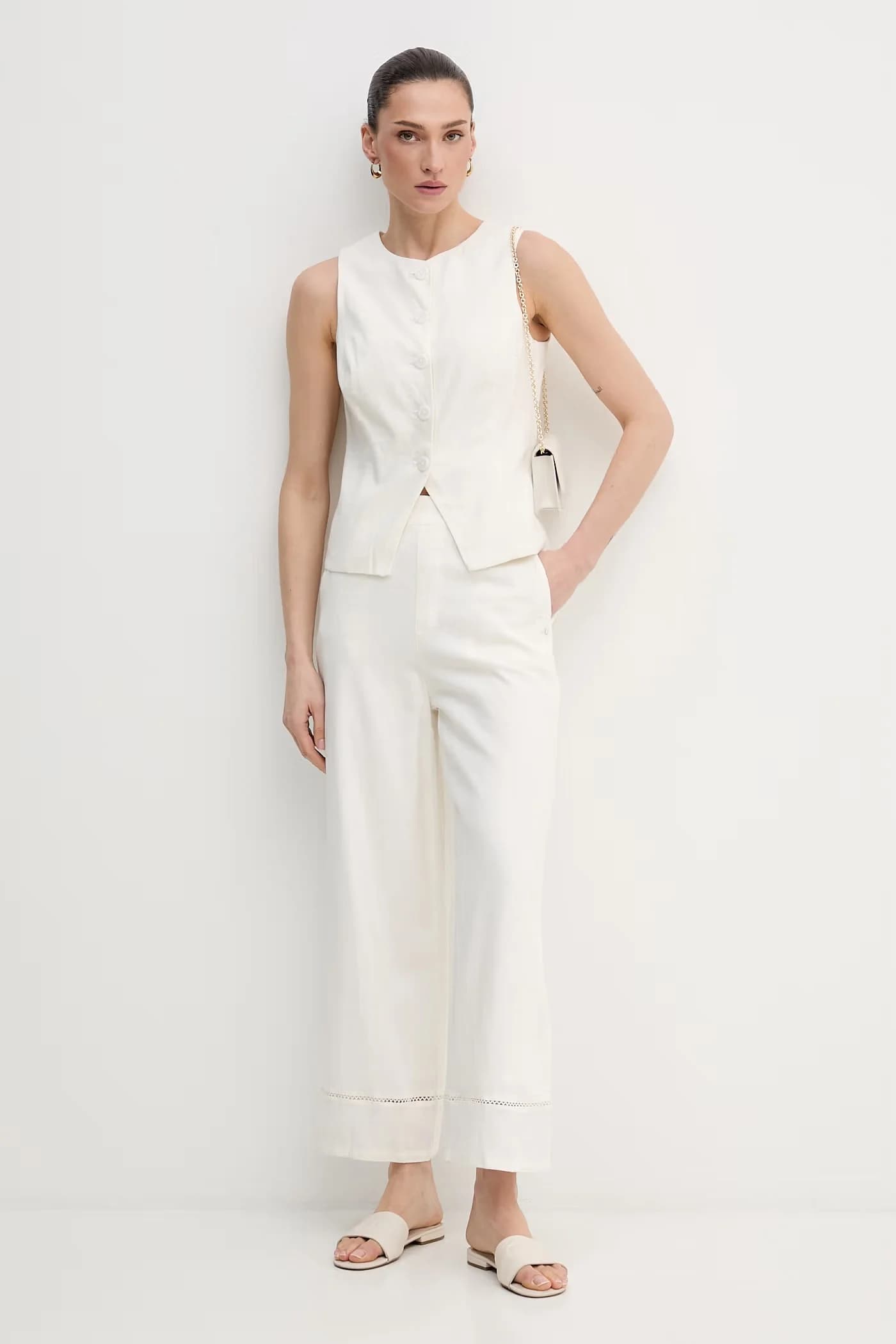 Брюки с льном - фото 2