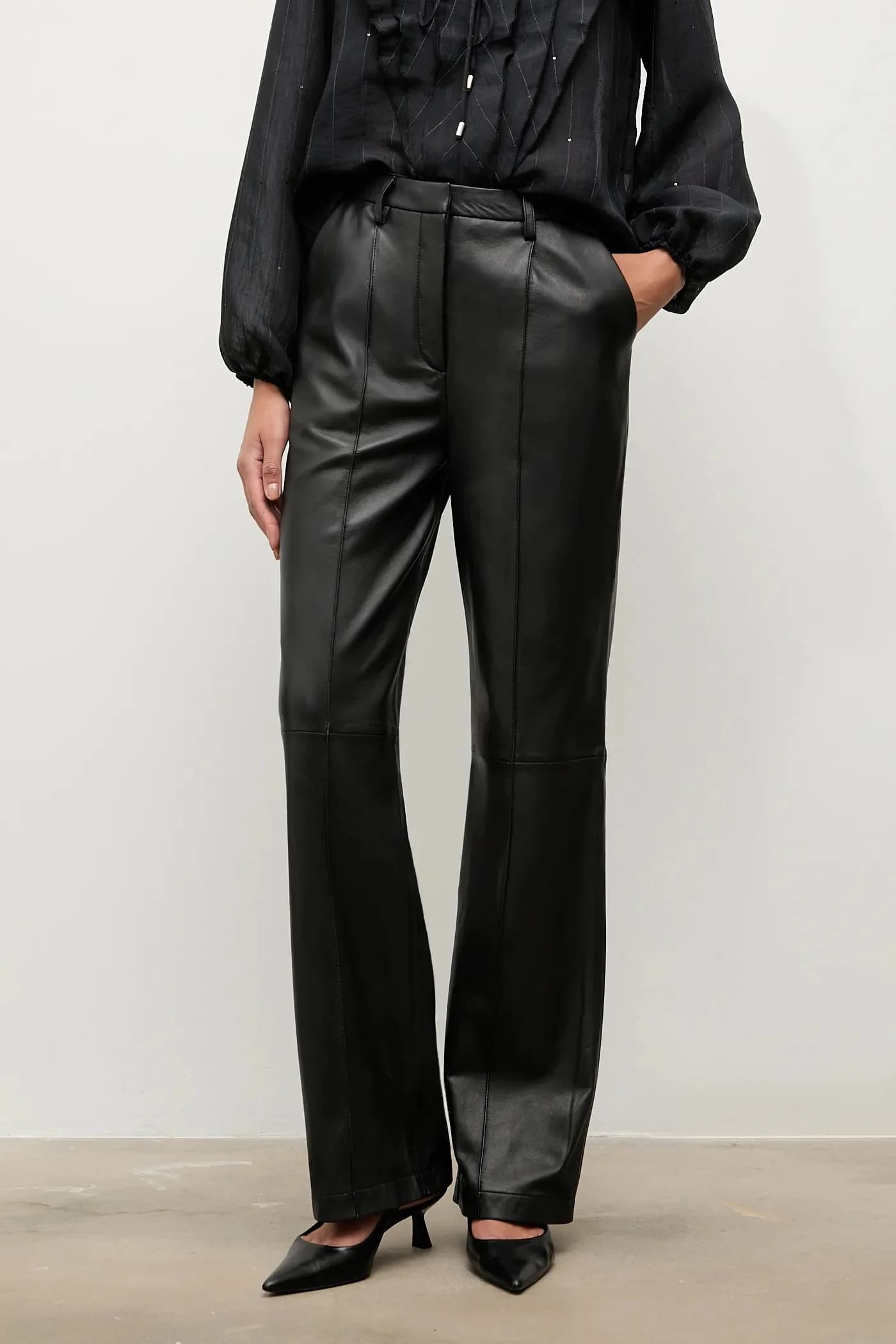 Кожаные брюки - фото 3