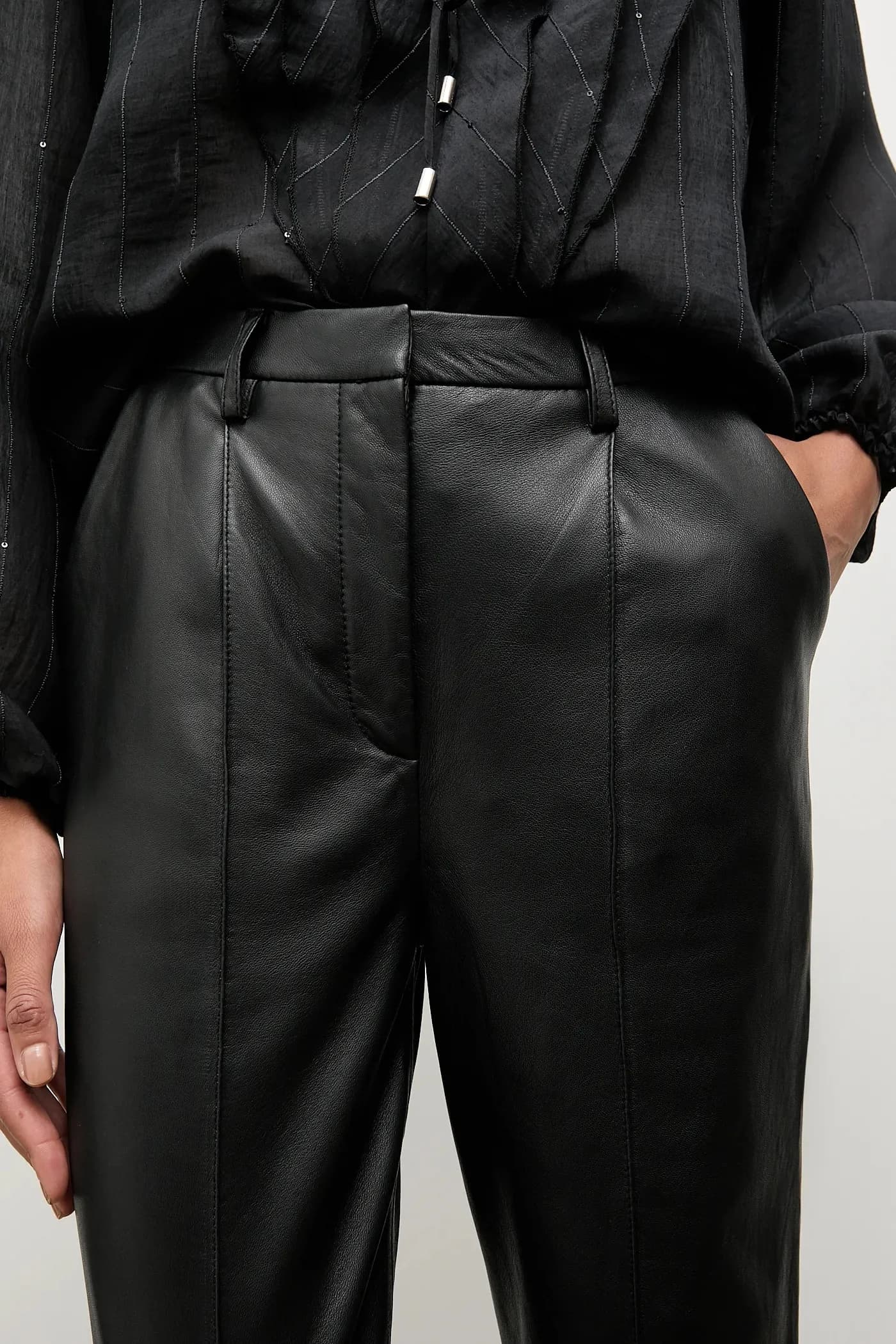 Кожаные брюки - фото 4
