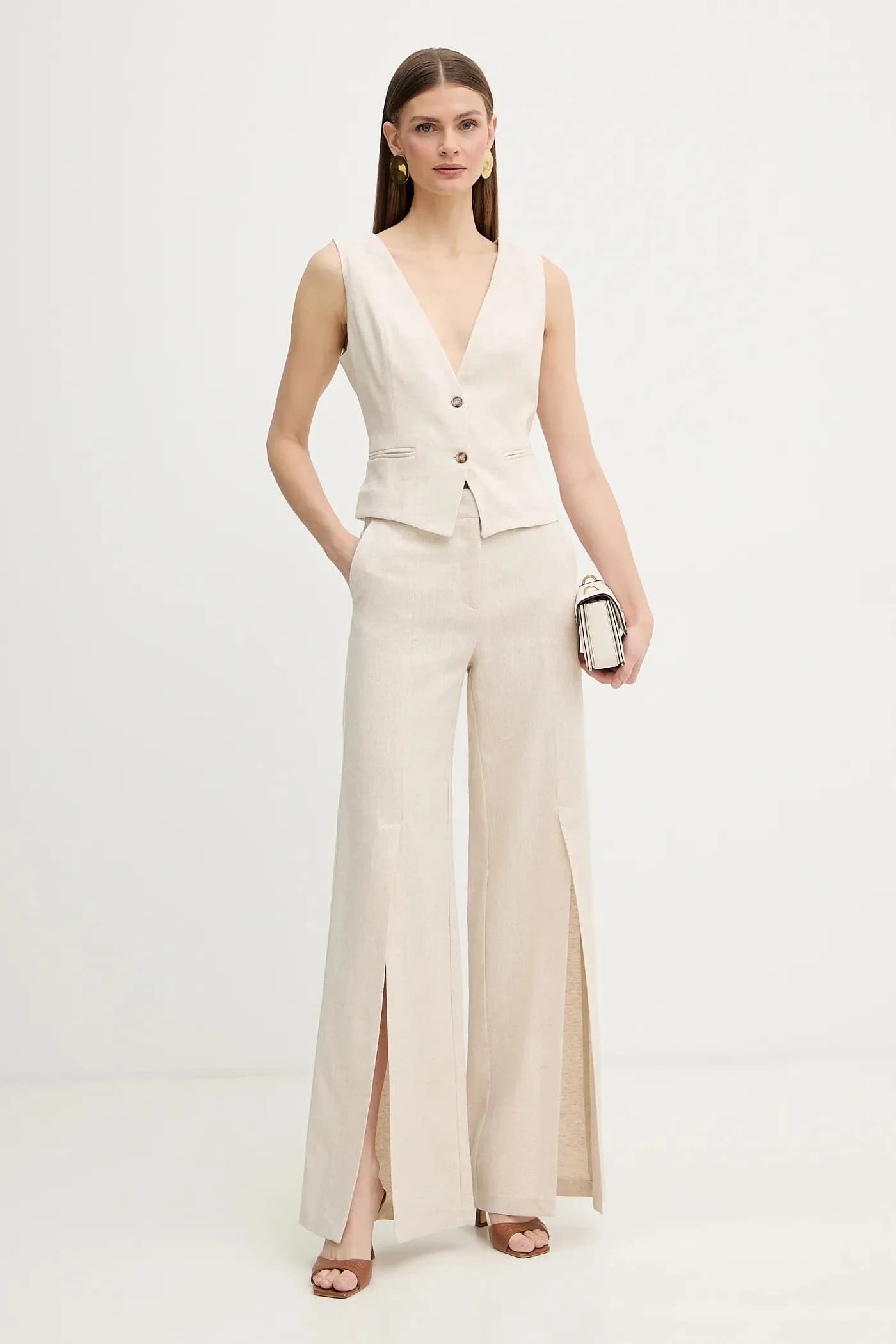 Брюки с льном - фото 2