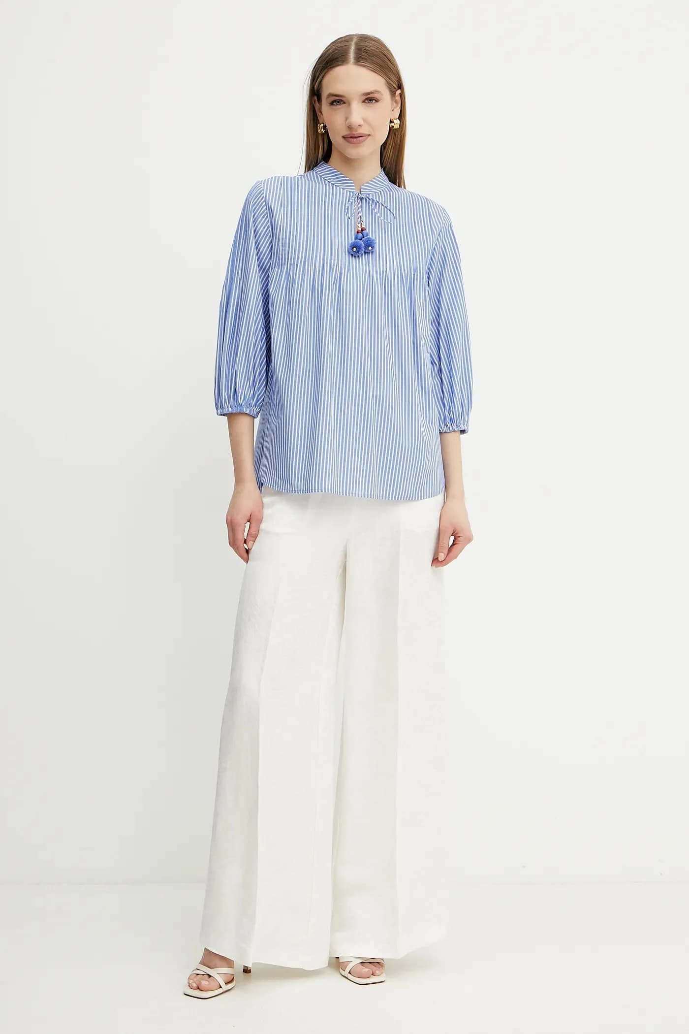 Брюки из смесового льна - фото 2