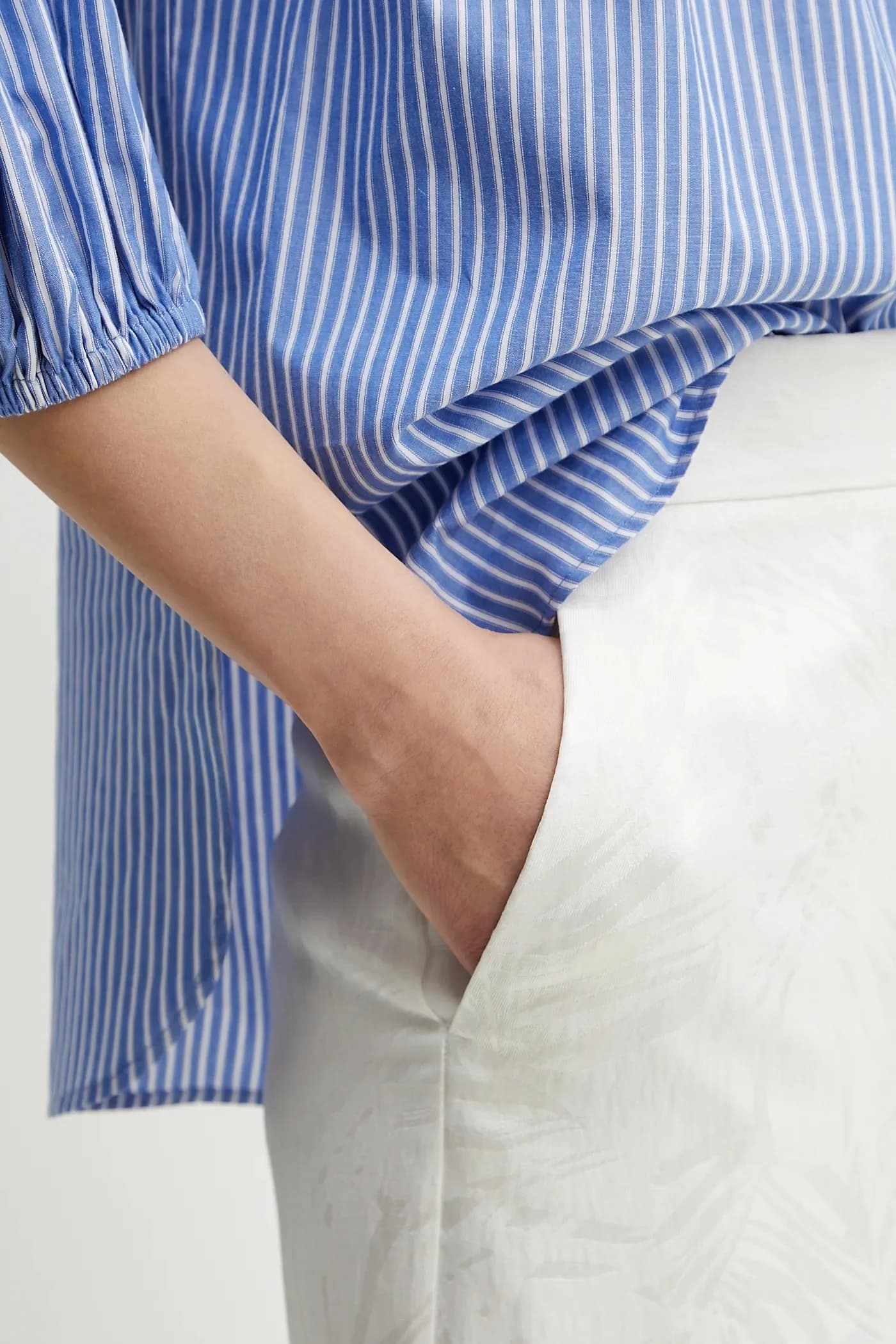 Брюки из смесового льна - фото 5