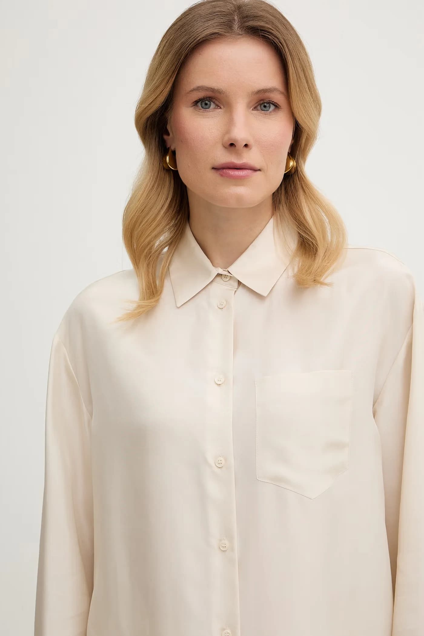 EBBRI женская шелковая рубашка - фото 4