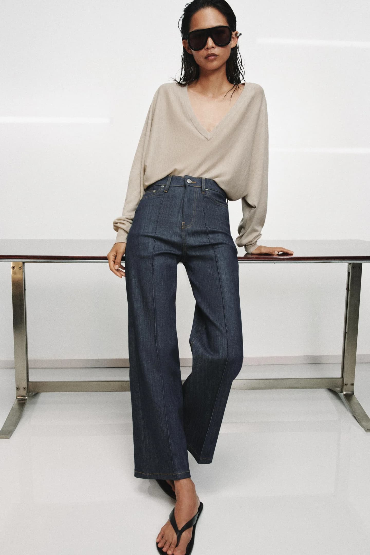 ДЖИНСЫ С ВЫСОКОЙ ПОСАДКОЙ ИЗ КОЛЛЕКЦИИ ZW