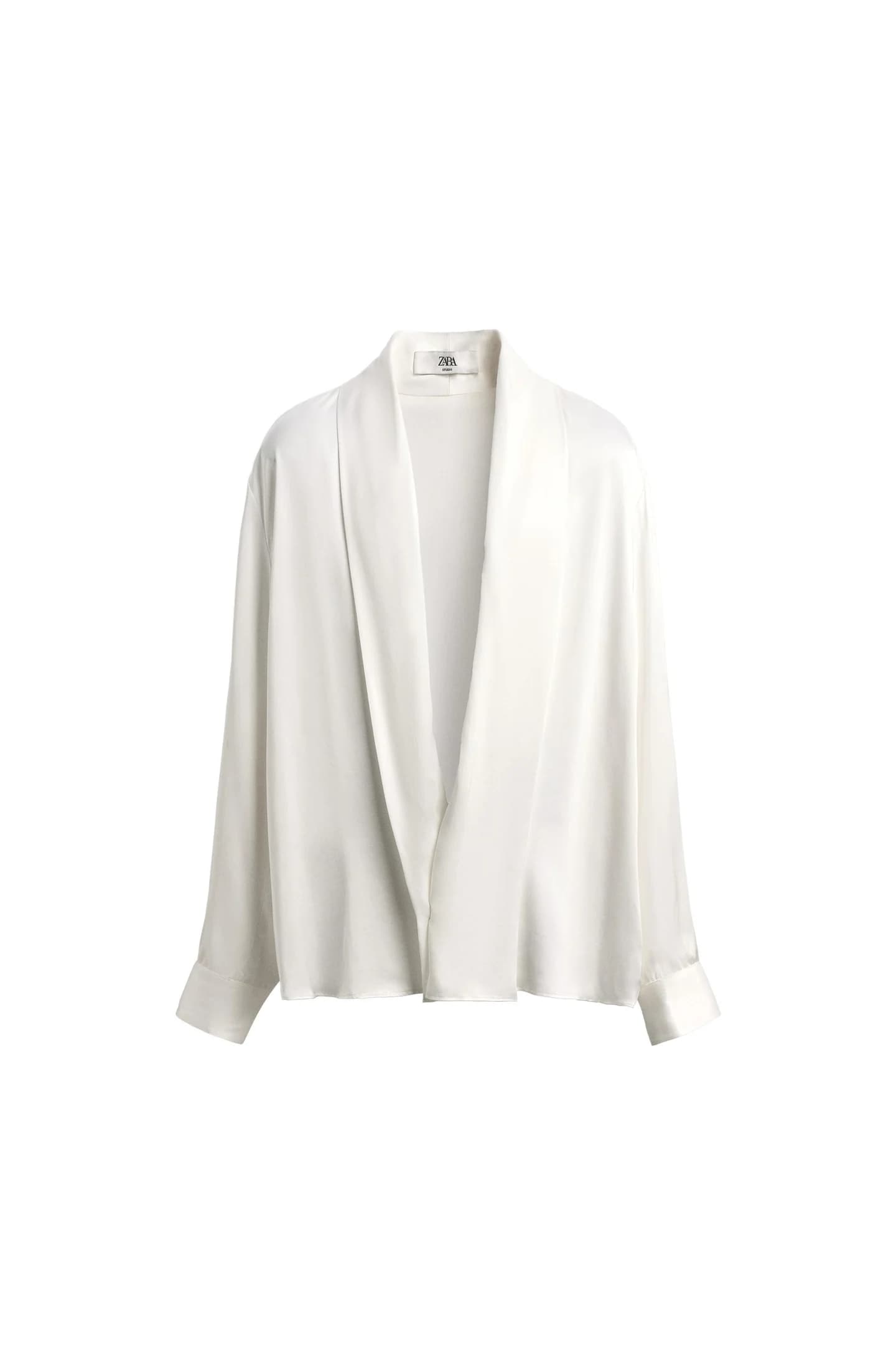 струящаяся рубашка с шалевым воротником, ограниченная серия - фото 3