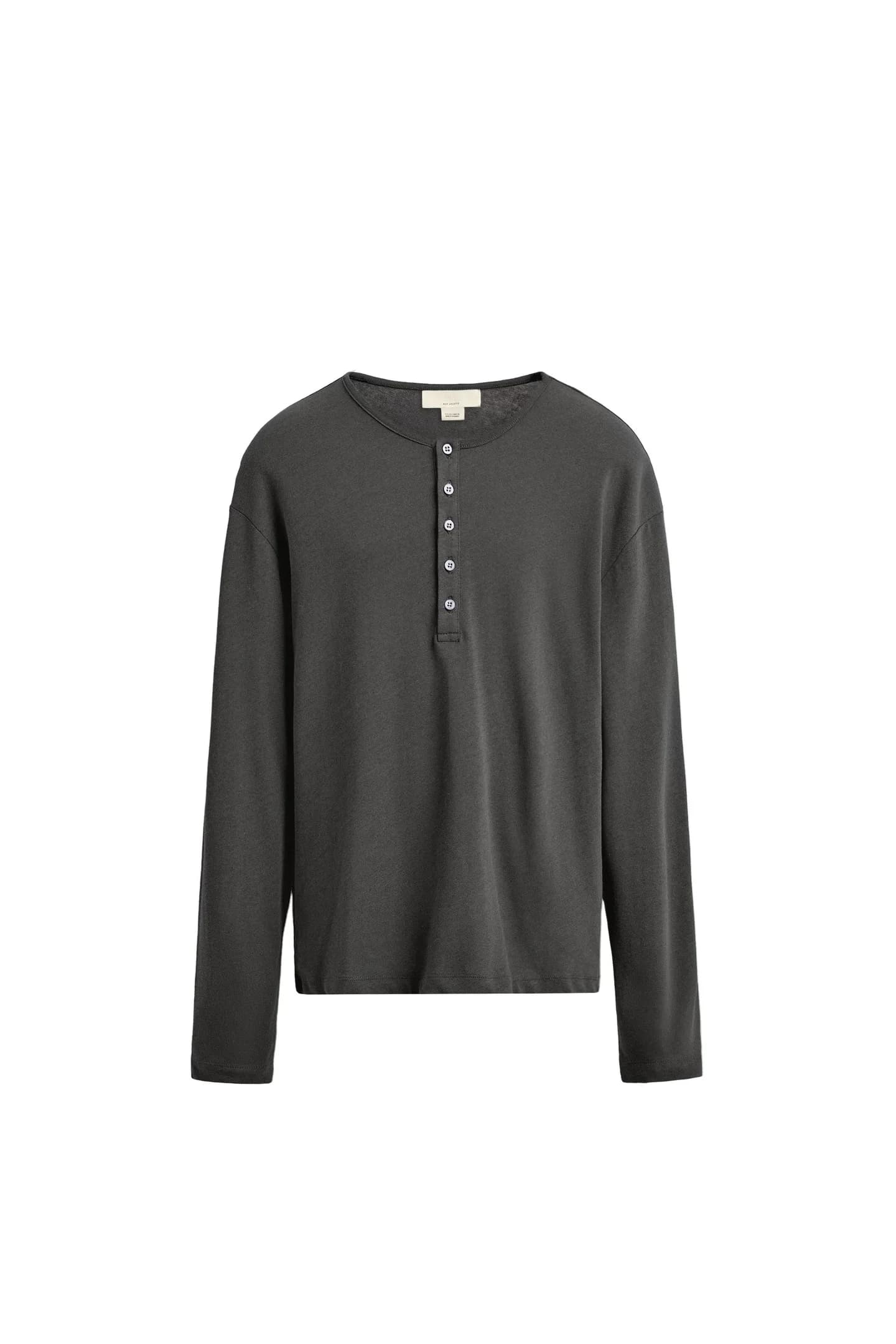 ФУТБОЛКА HENLEY ИЗ ЛЬНА И ХЛОПКА С ШЕИ, ОГРАНИЧЕННАЯ ВЫПУСКА - фото 3