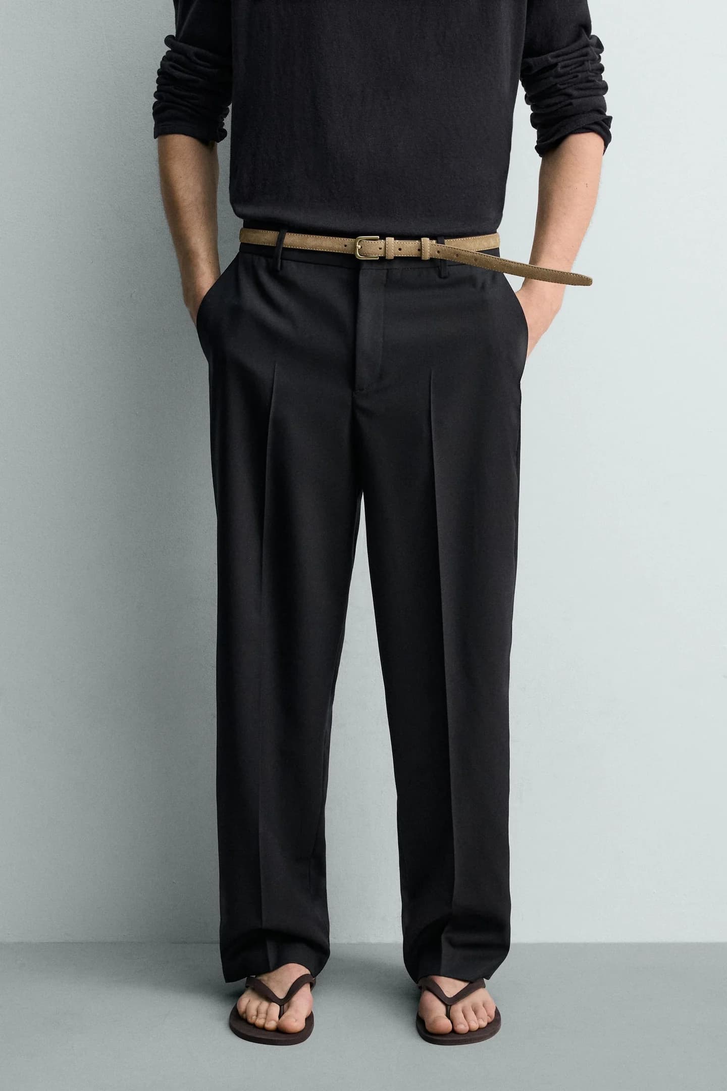 БРЮКИ ПРЯМОГО КРАЯ ИЗ 100% ШЕРСТИ, ОГРАНИЧЕННАЯ ВЫПУСК - фото 2